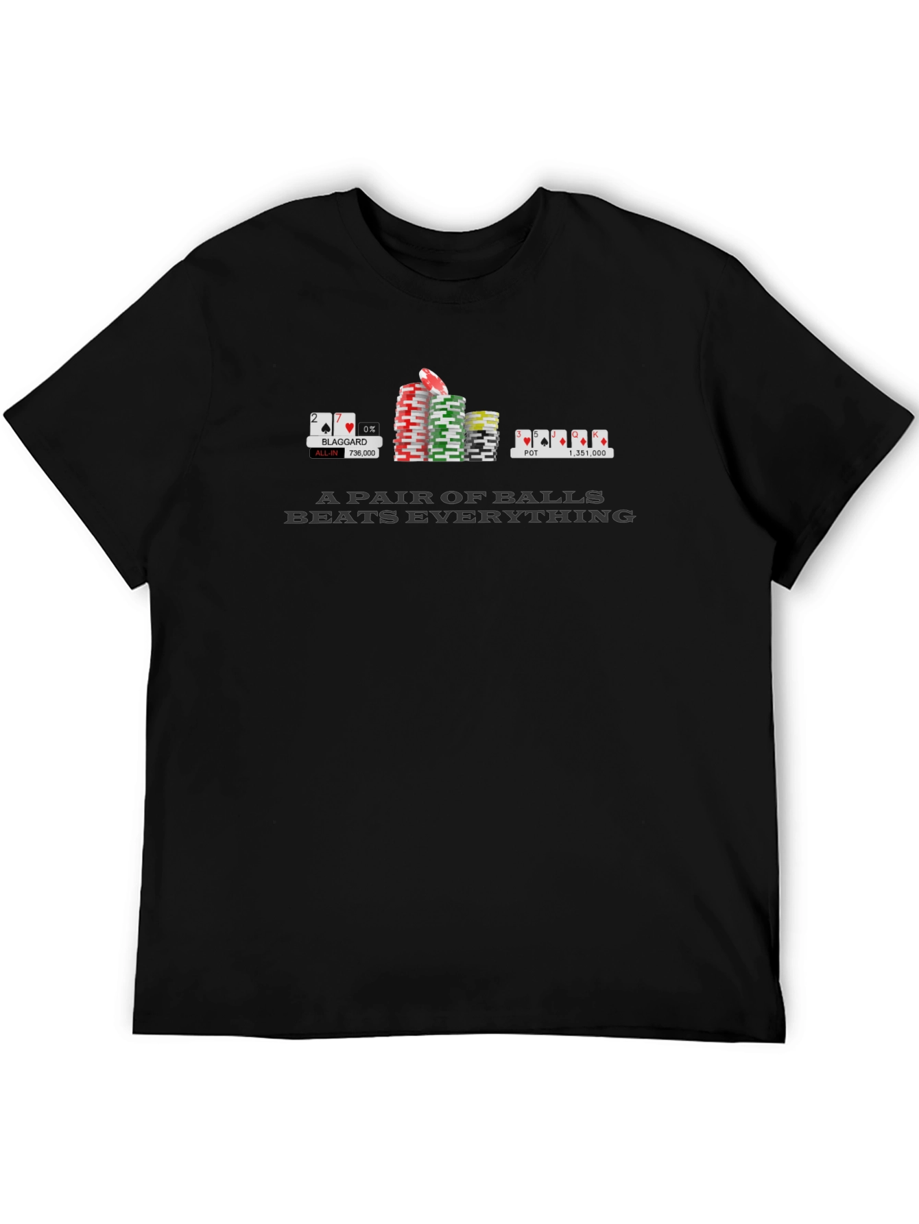 Poker Balls T-Shirt Funny Gambling Graphic Tee