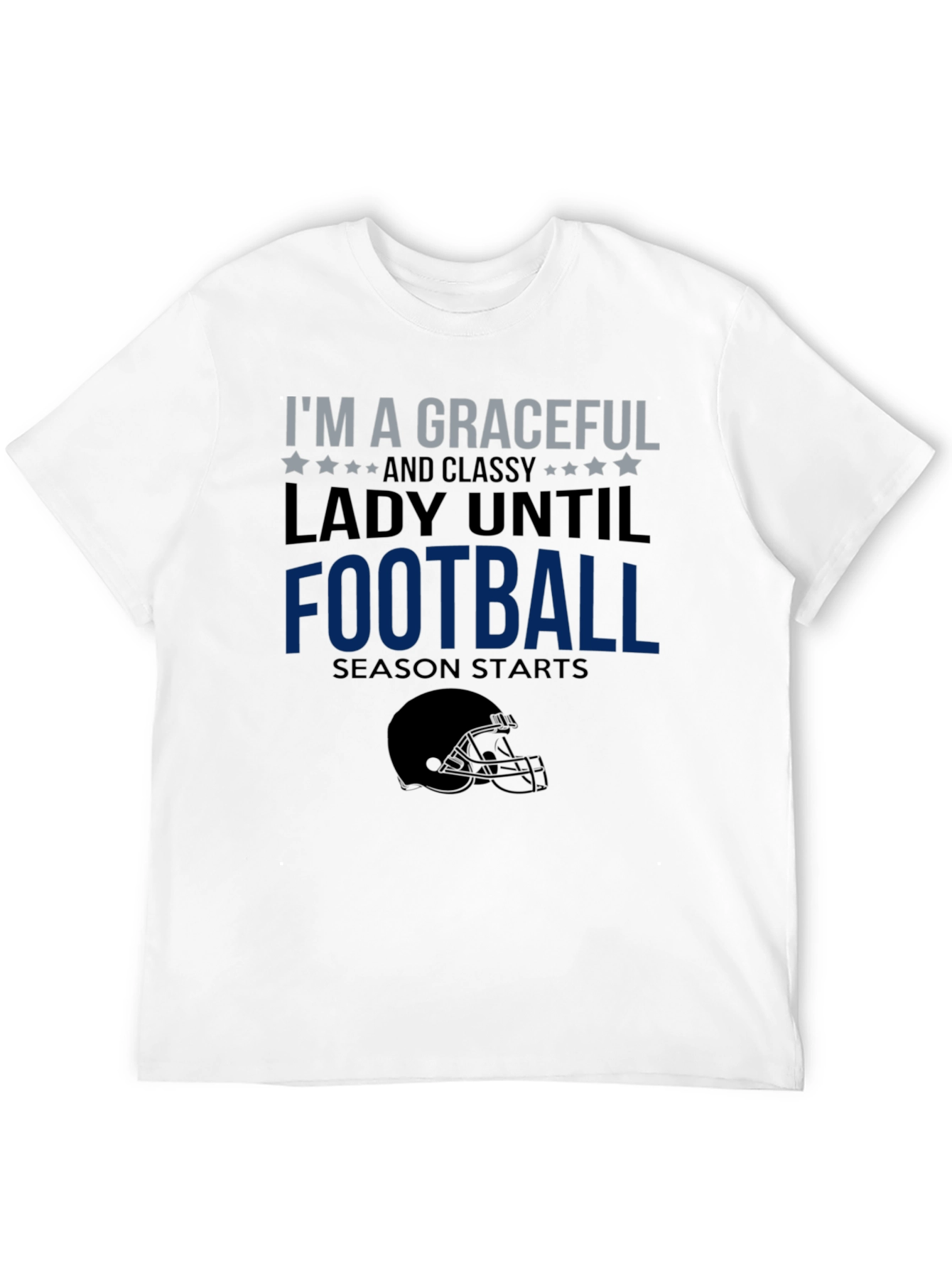 Graceful Lady Football Season T-Shirt