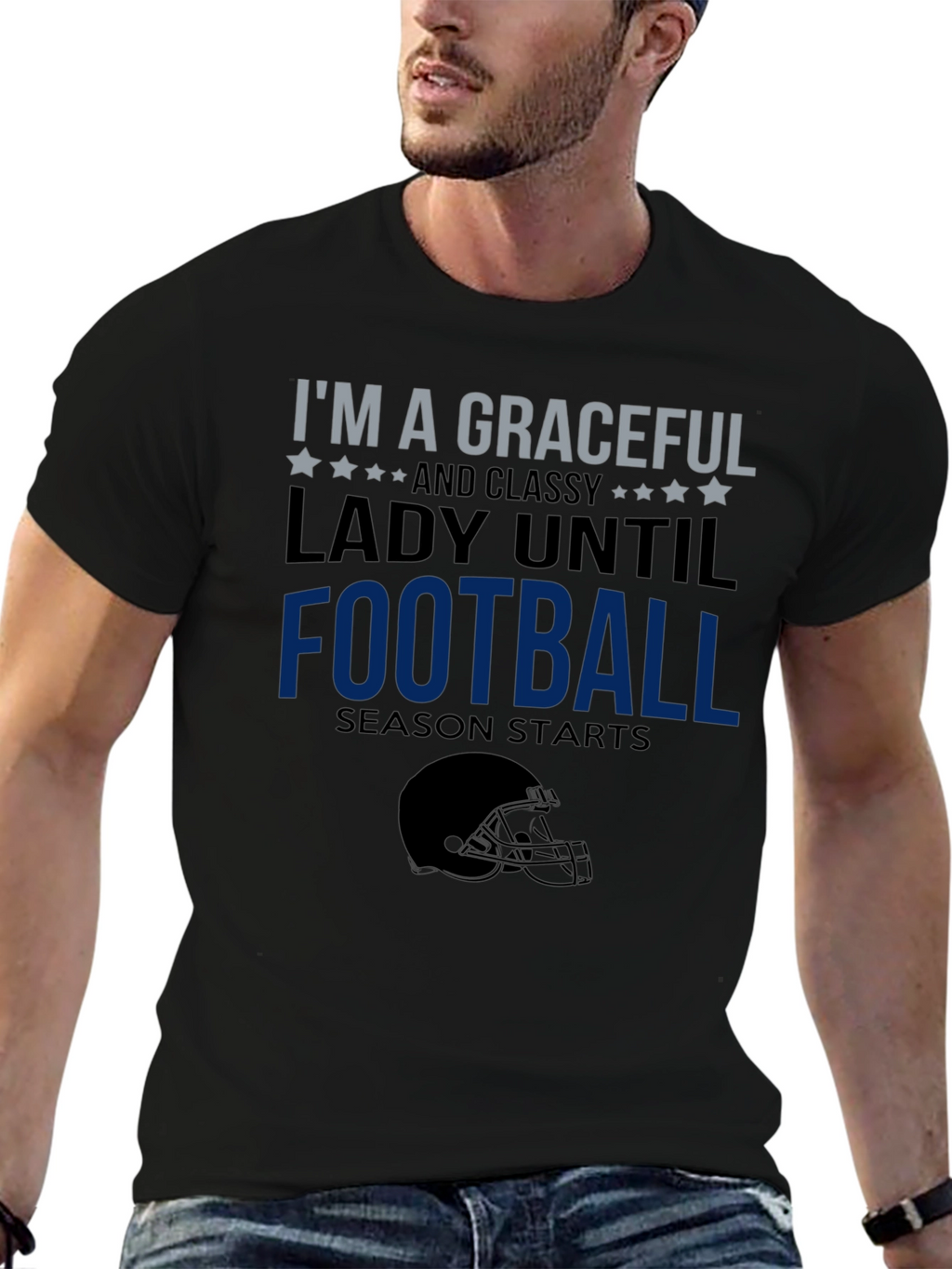 Graceful Lady Football Season T-Shirt