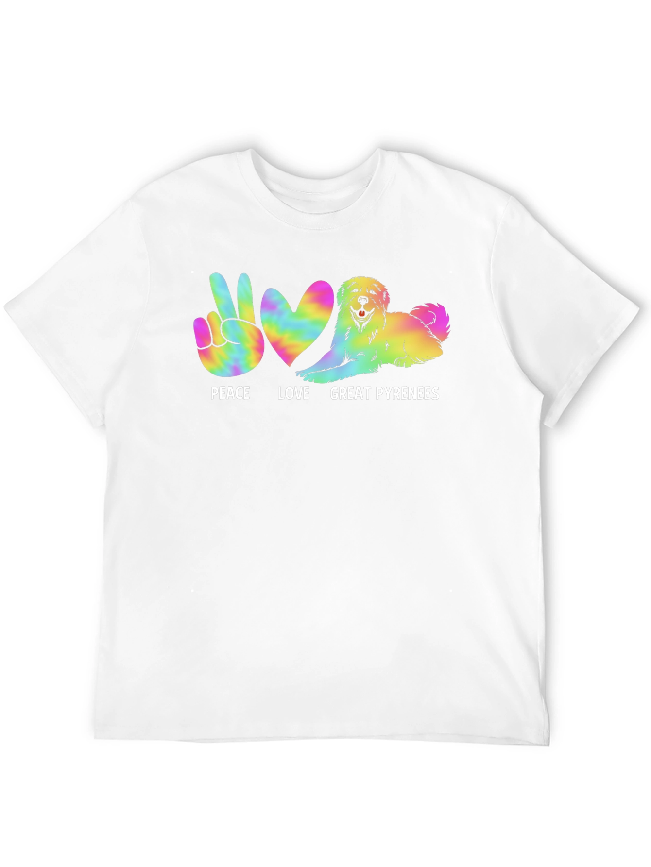 Peace Love Great Pyrenees Dog T-Shirt