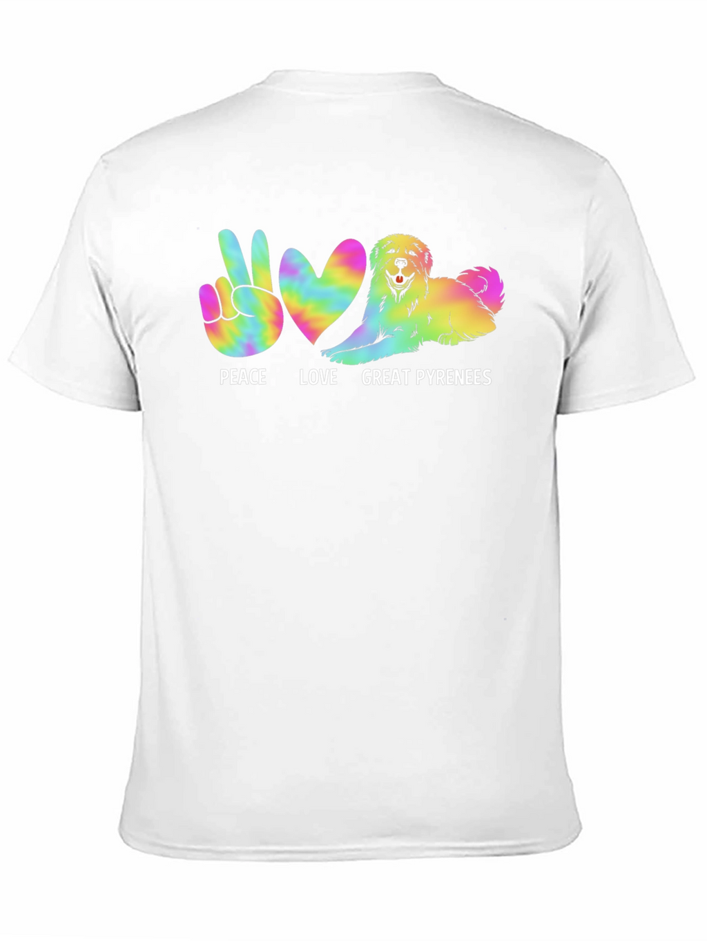 Peace Love Great Pyrenees Dog T-Shirt