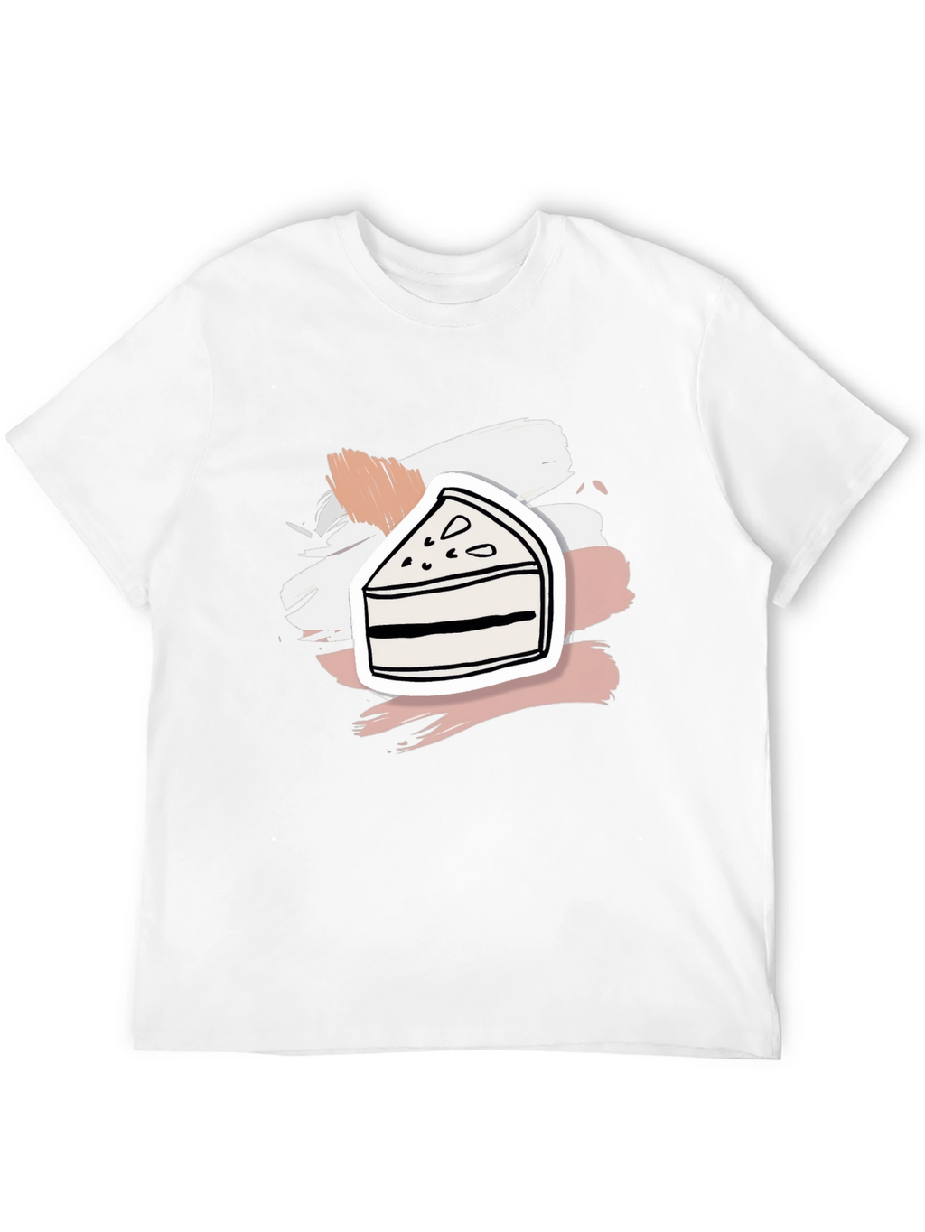 Slice of Cake Graphic Tee - Black Cotton Shirt