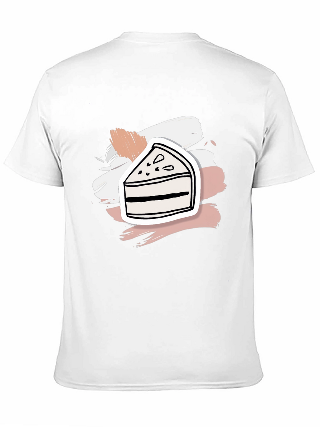 Slice of Cake Graphic Tee - Black Cotton Shirt