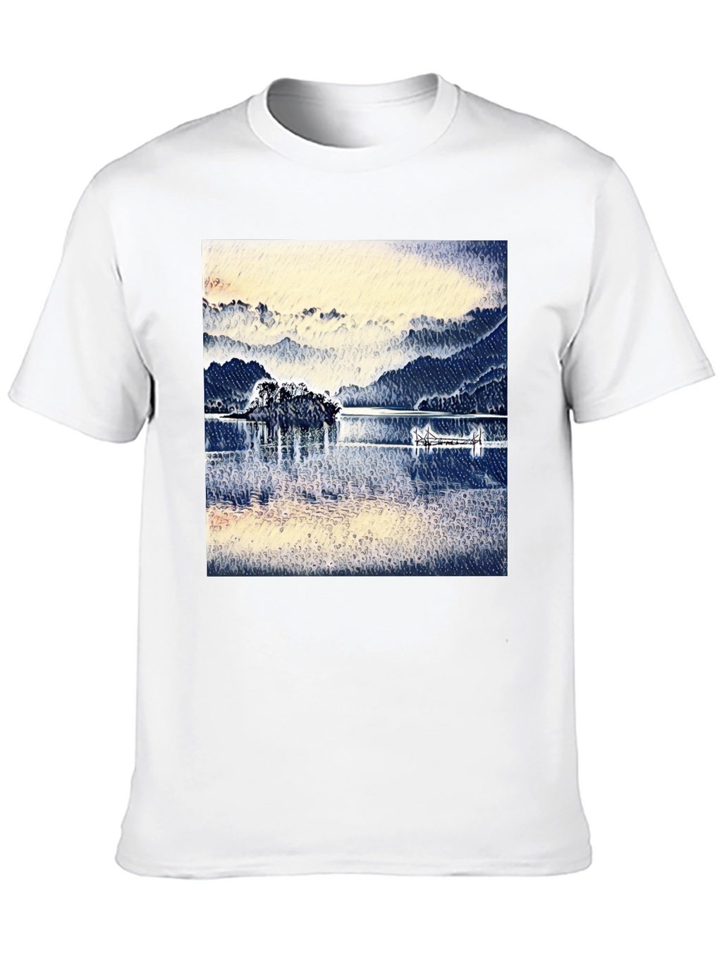 Lake View Graphic Tee - Black