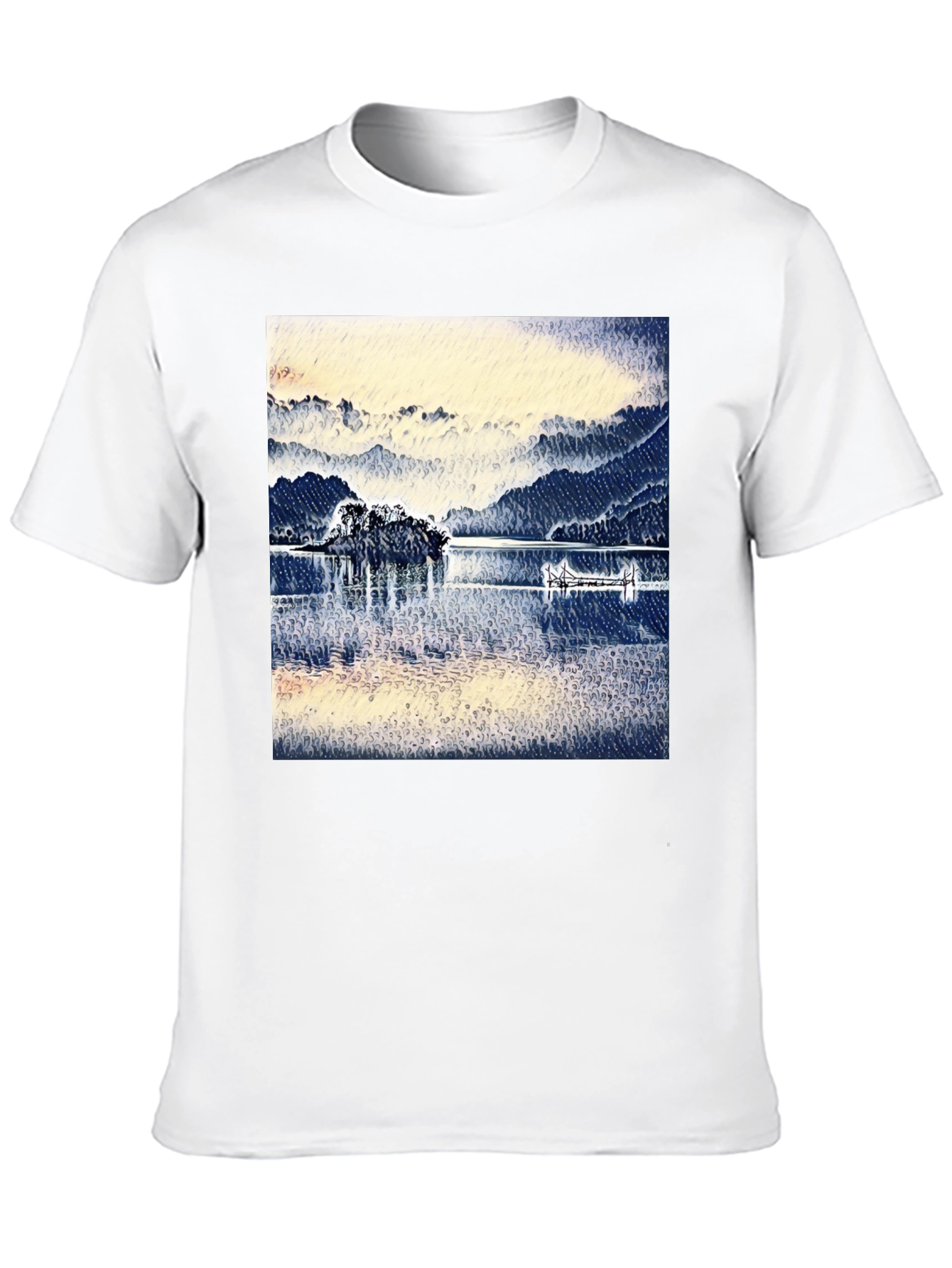 Lake View Graphic Tee - Black