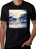 Lake View Graphic Tee - Black