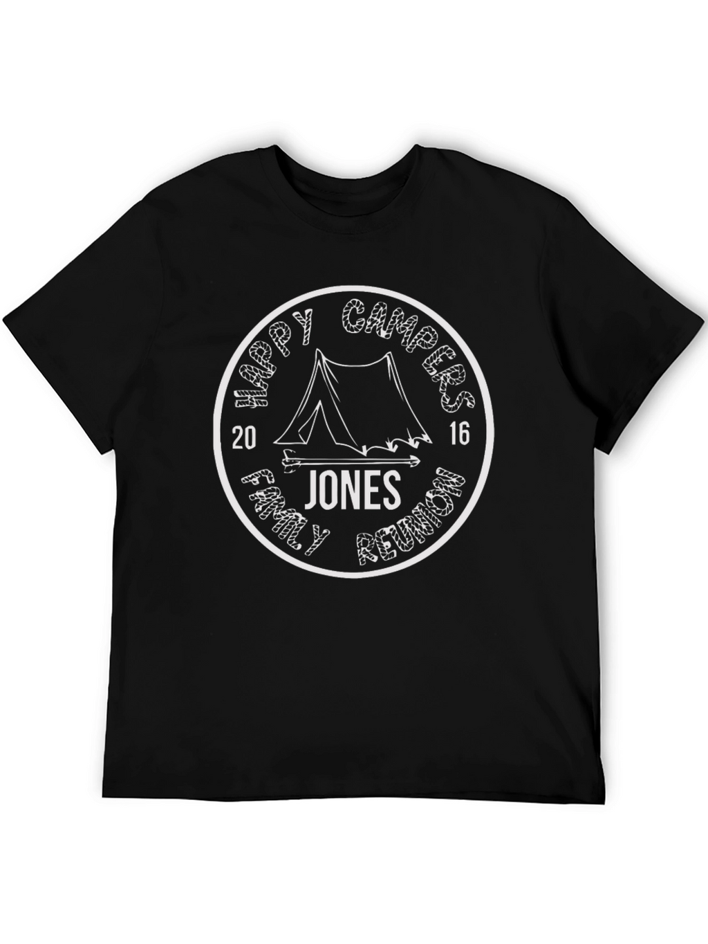 Happy Campers Family Reunion Black T-Shirt