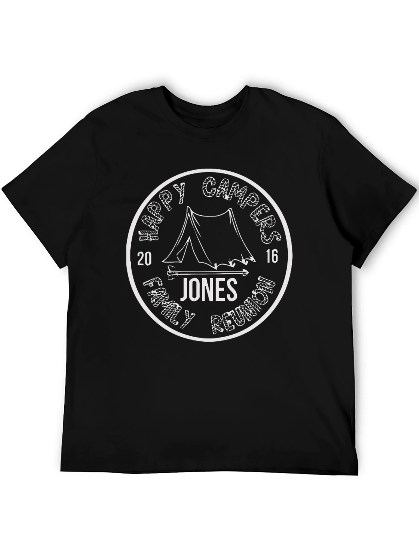 Happy Campers Family Reunion Black T-Shirt