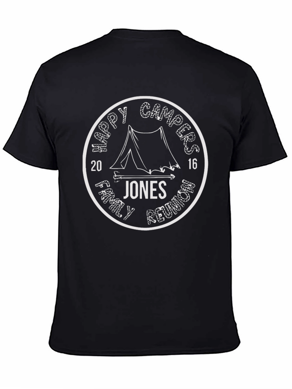 Happy Campers Family Reunion Black T-Shirt