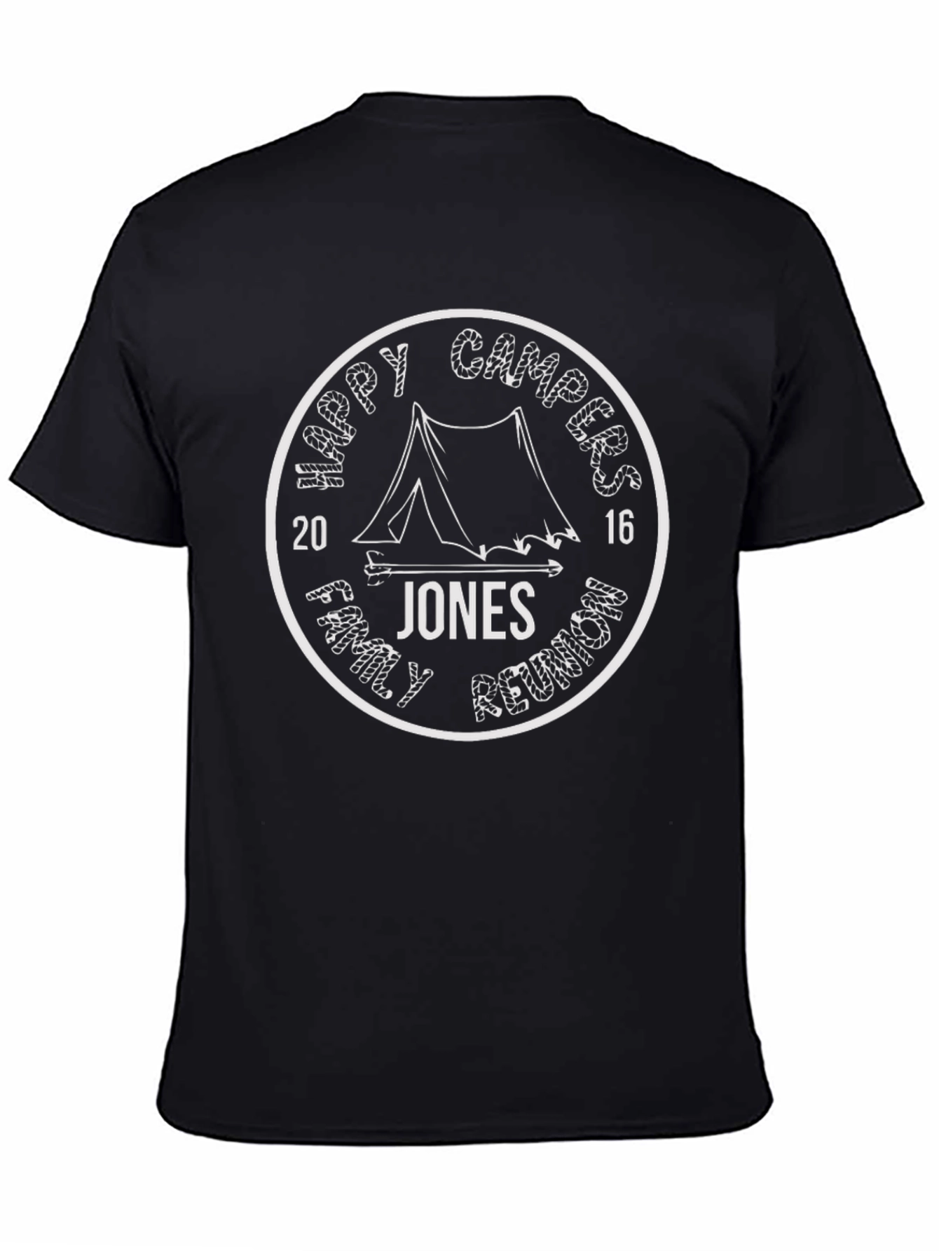 Happy Campers Family Reunion Black T-Shirt