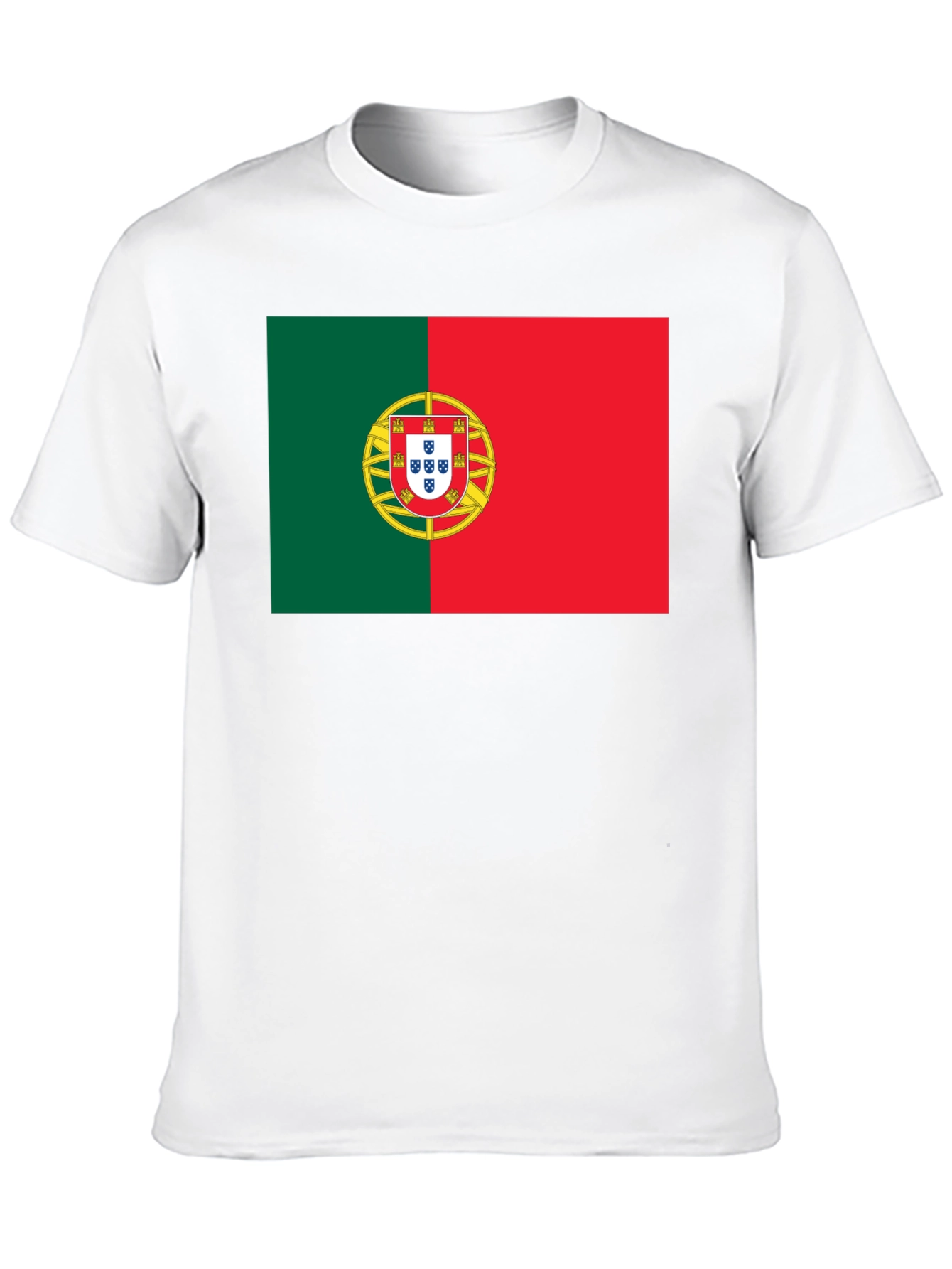 Portugal Flag T-Shirt - Black Cotton Tee