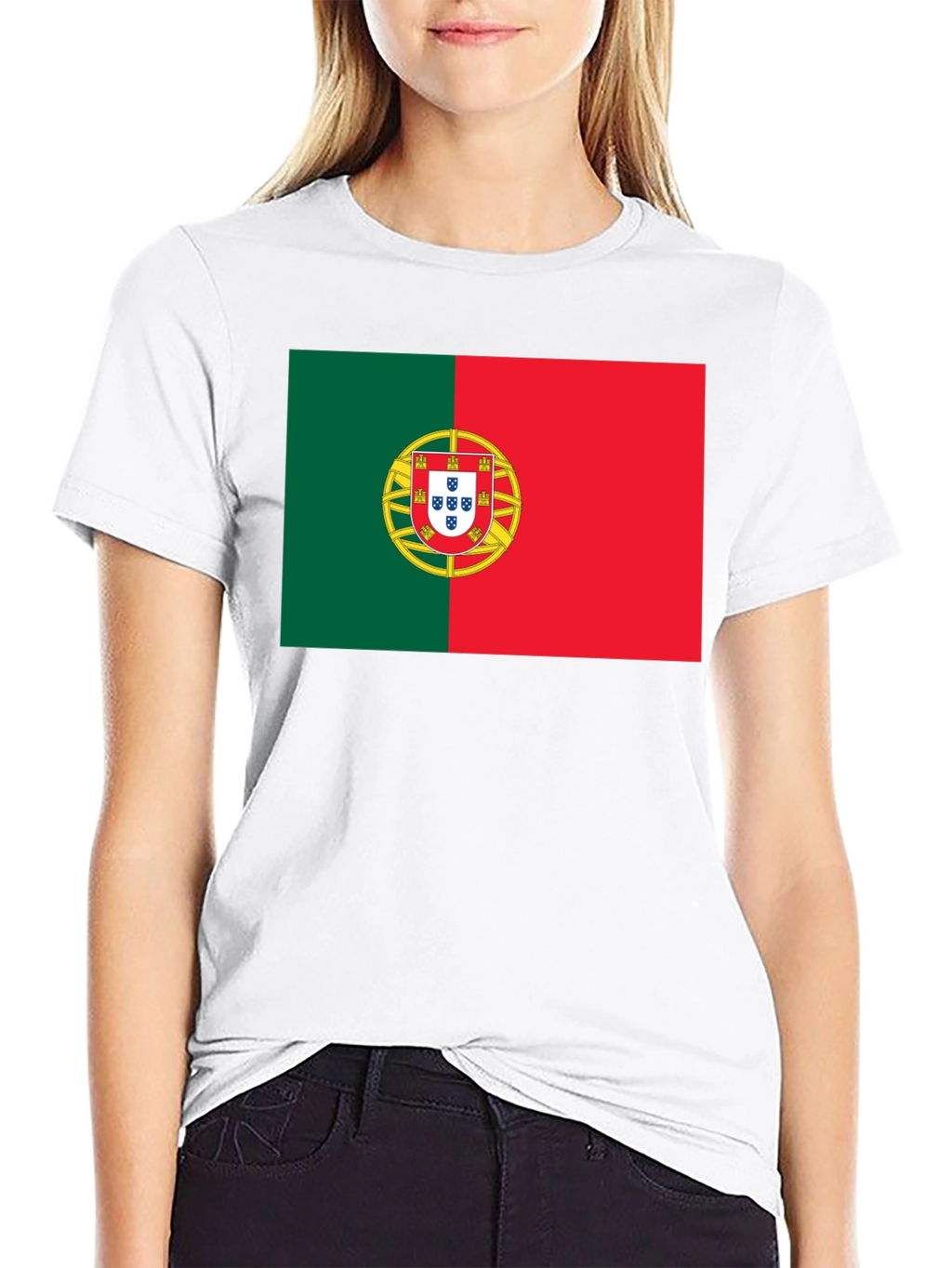 Portugal Flag T-Shirt - Black Cotton Tee