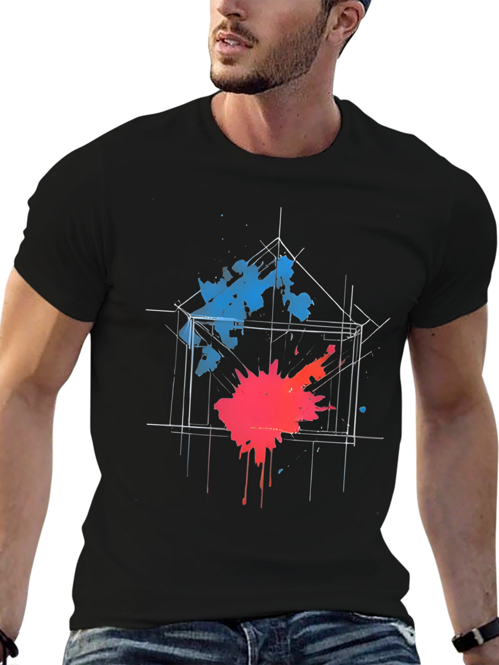 Abstract Splatter Graphic Tee