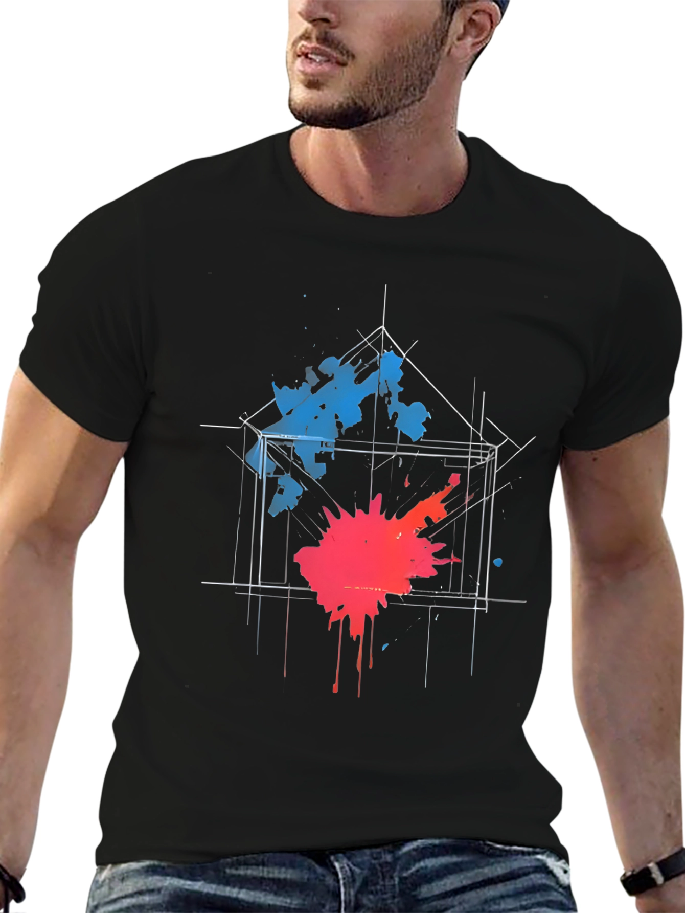 Abstract Splatter Graphic Tee