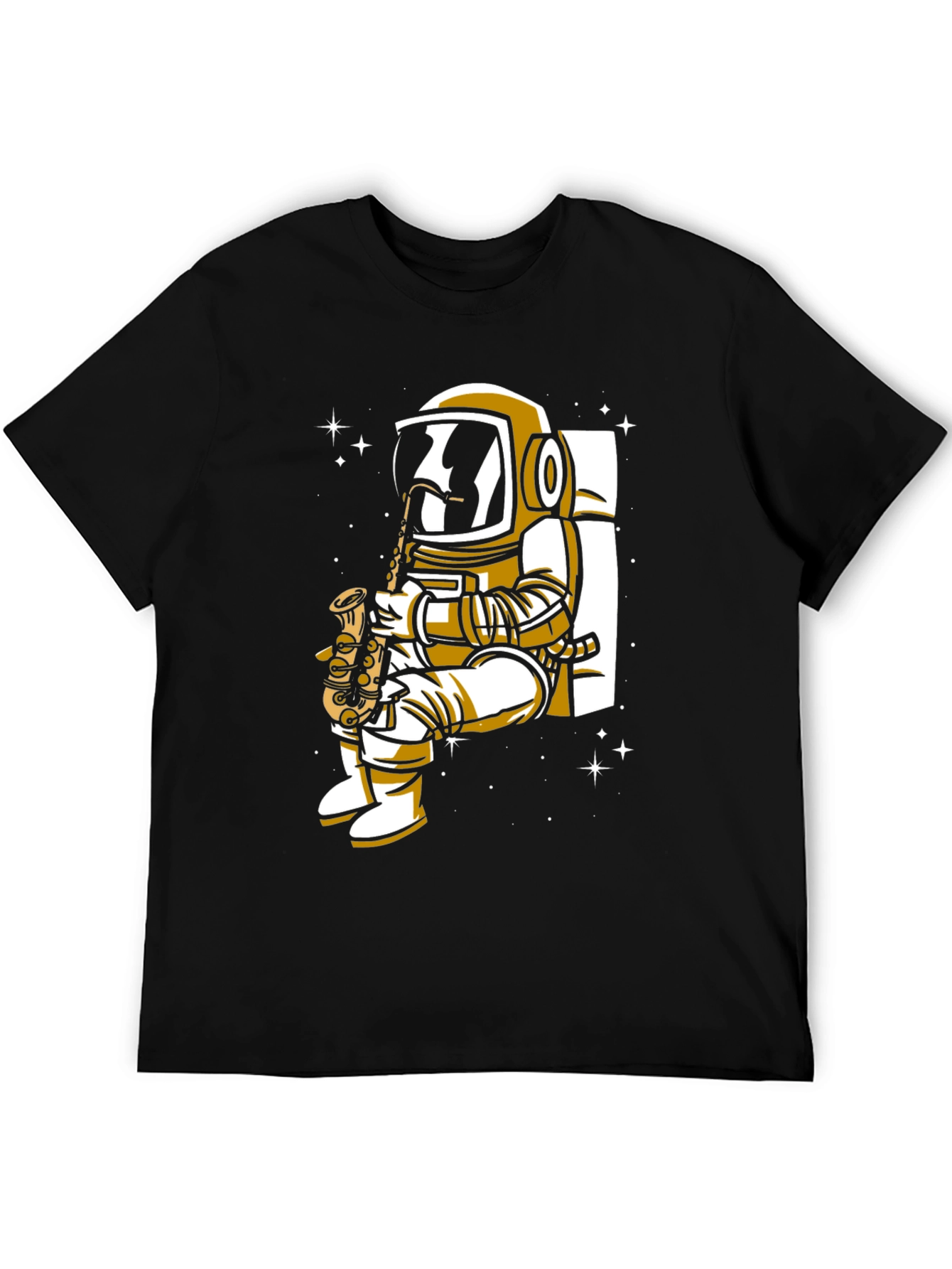 Astronaut Saxophone Player Graphic Tee