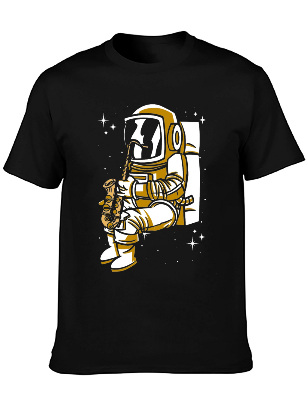 Astronaut Saxophone Player Graphic Tee