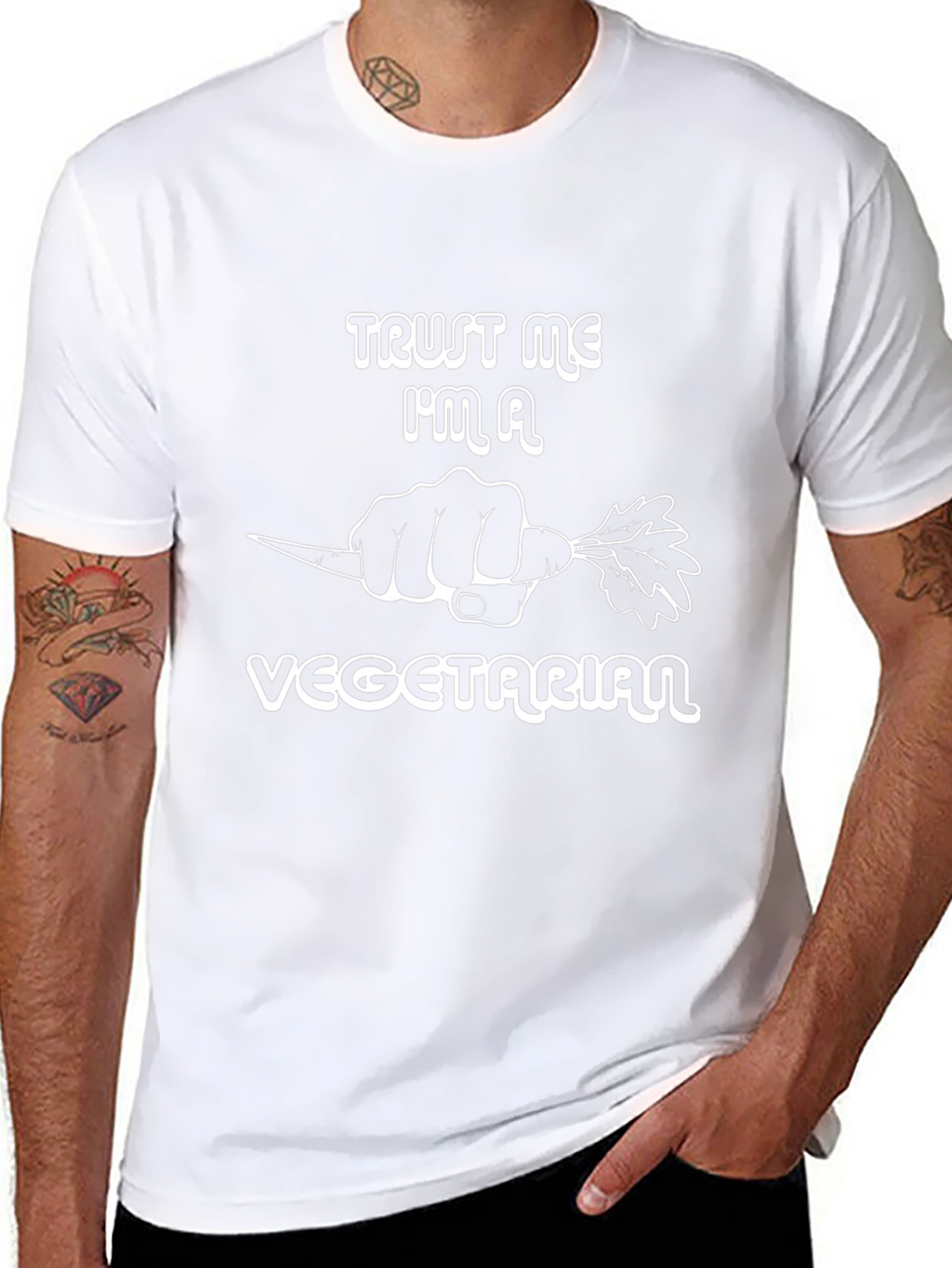 Trust Me Im A Vegetarian Black T-Shirt