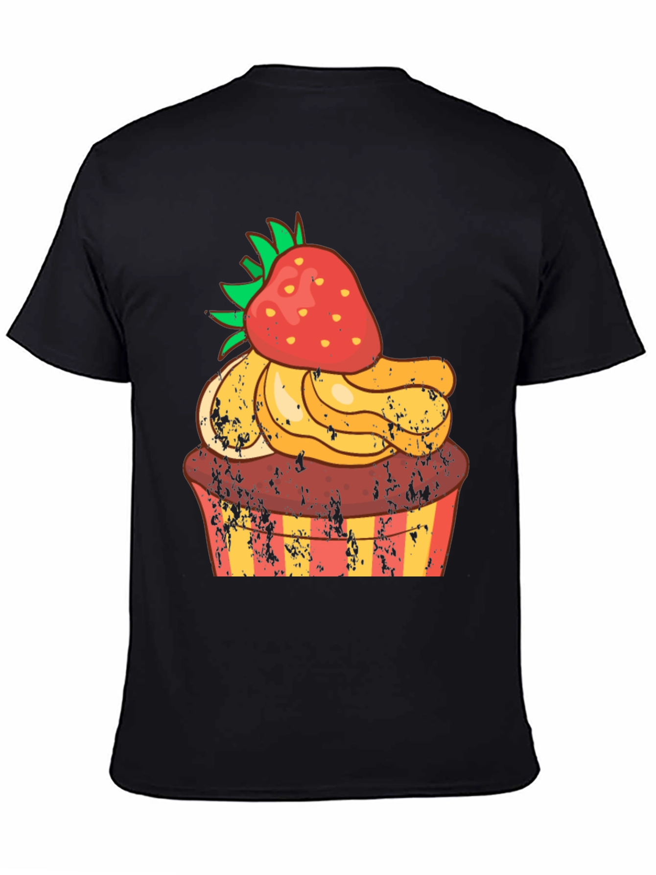 Strawberry Cupcake T-Shirt - Novelty Dessert Tee