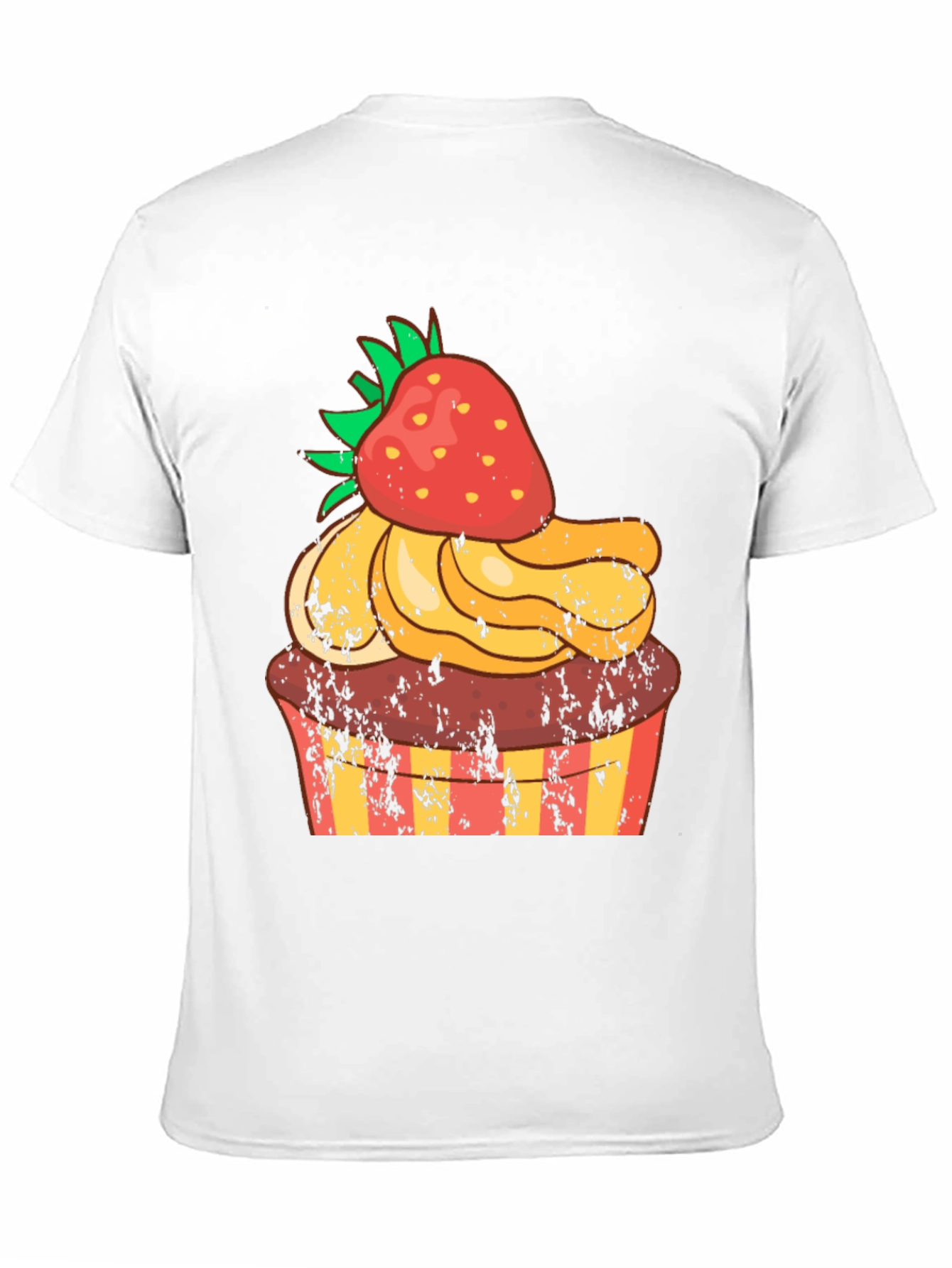 Strawberry Cupcake T-Shirt - Novelty Dessert Tee