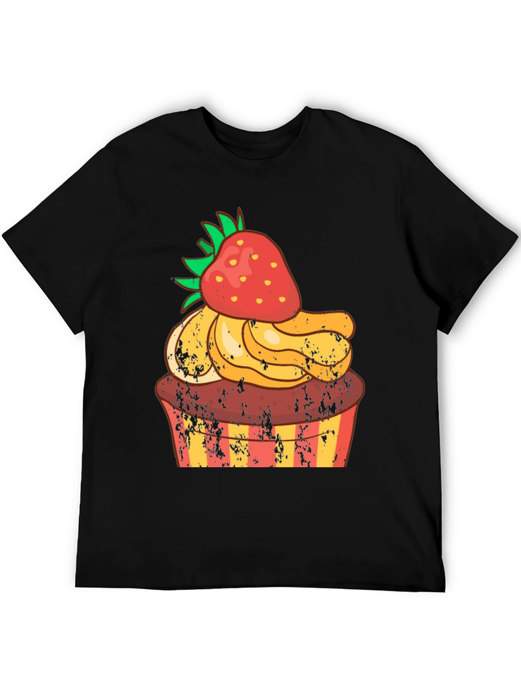 Strawberry Cupcake T-Shirt - Novelty Dessert Tee