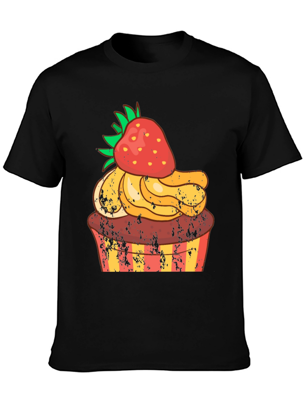 Strawberry Cupcake T-Shirt - Novelty Dessert Tee