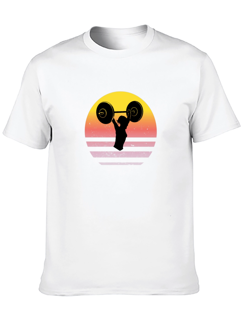 Retro Sunset Barbell T-Shirt