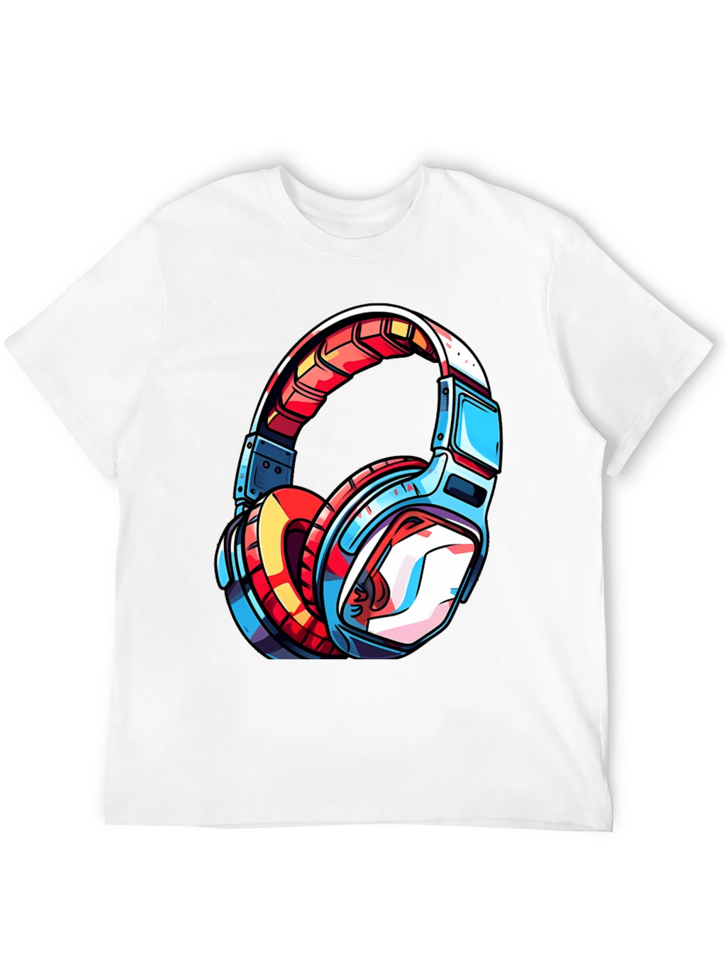 Cool Headphones Graphic Tee - Black T-Shirt