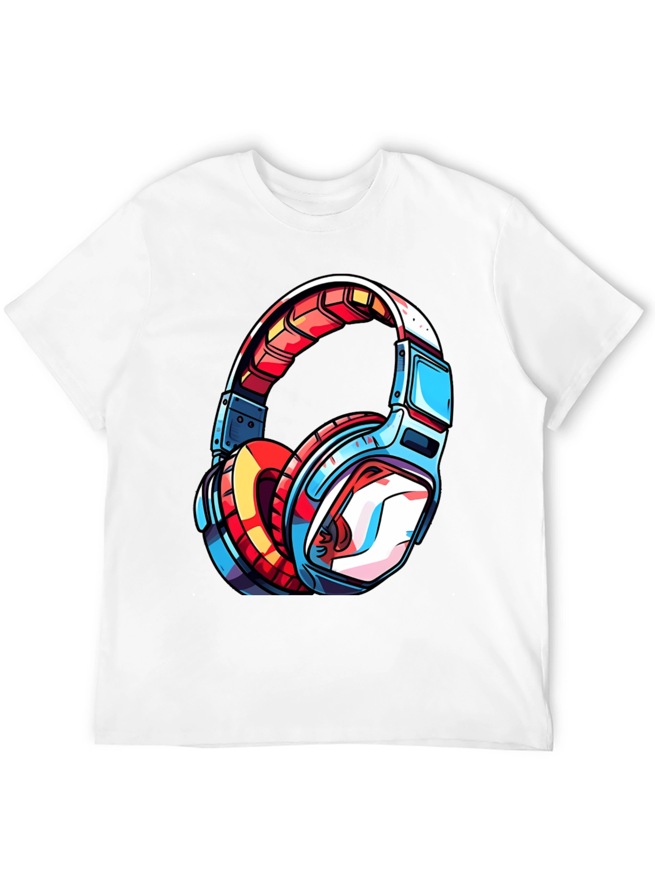 Cool Headphones Graphic Tee - Black T-Shirt