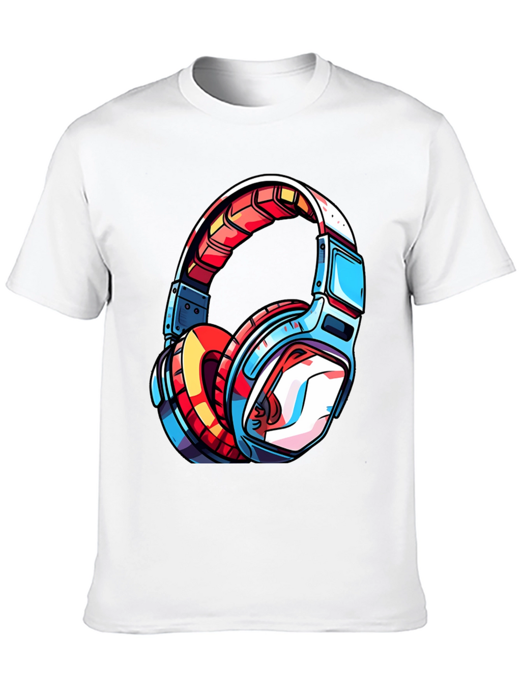 Cool Headphones Graphic Tee - Black T-Shirt