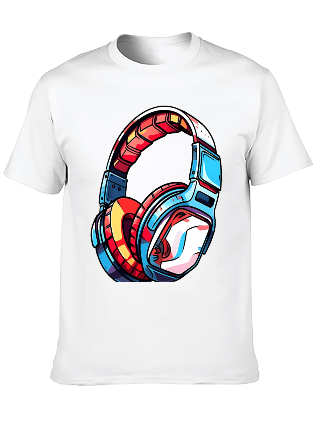 Cool Headphones Graphic Tee - Black T-Shirt