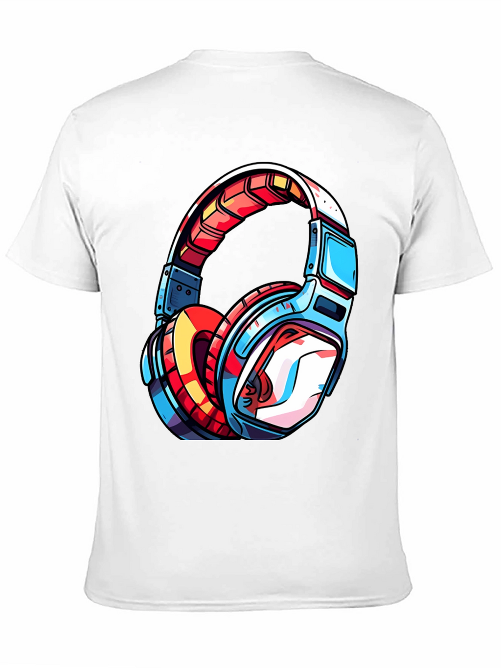 Cool Headphones Graphic Tee - Black T-Shirt