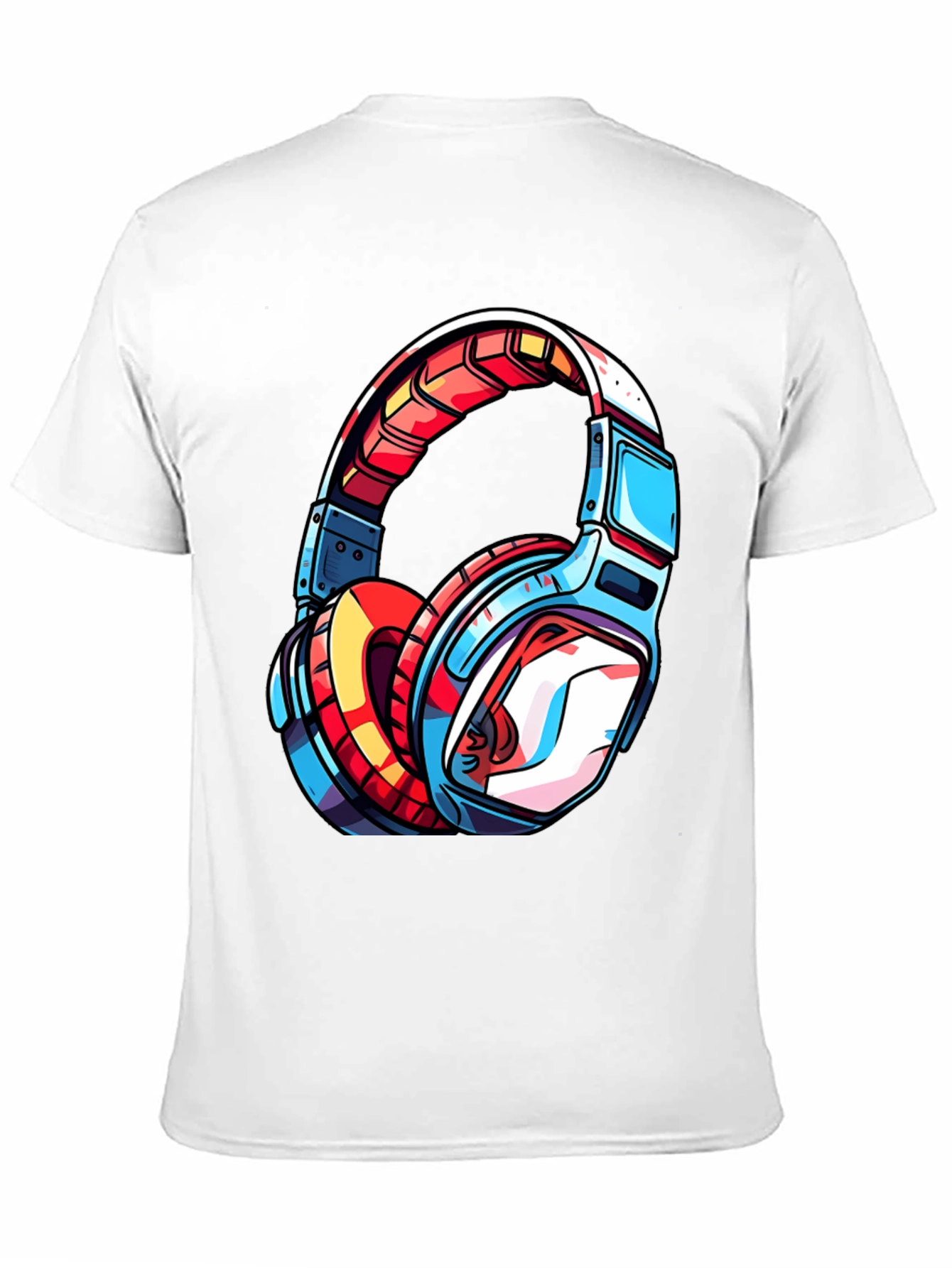 Cool Headphones Graphic Tee - Black T-Shirt