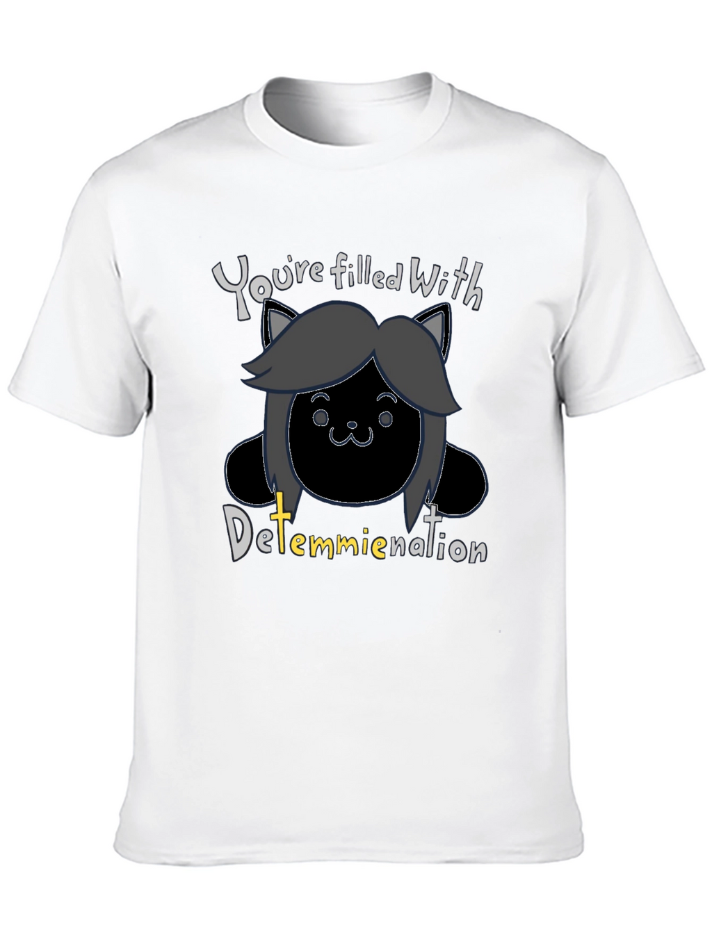 Temmie Undertale Inspired T-Shirt - Determination
