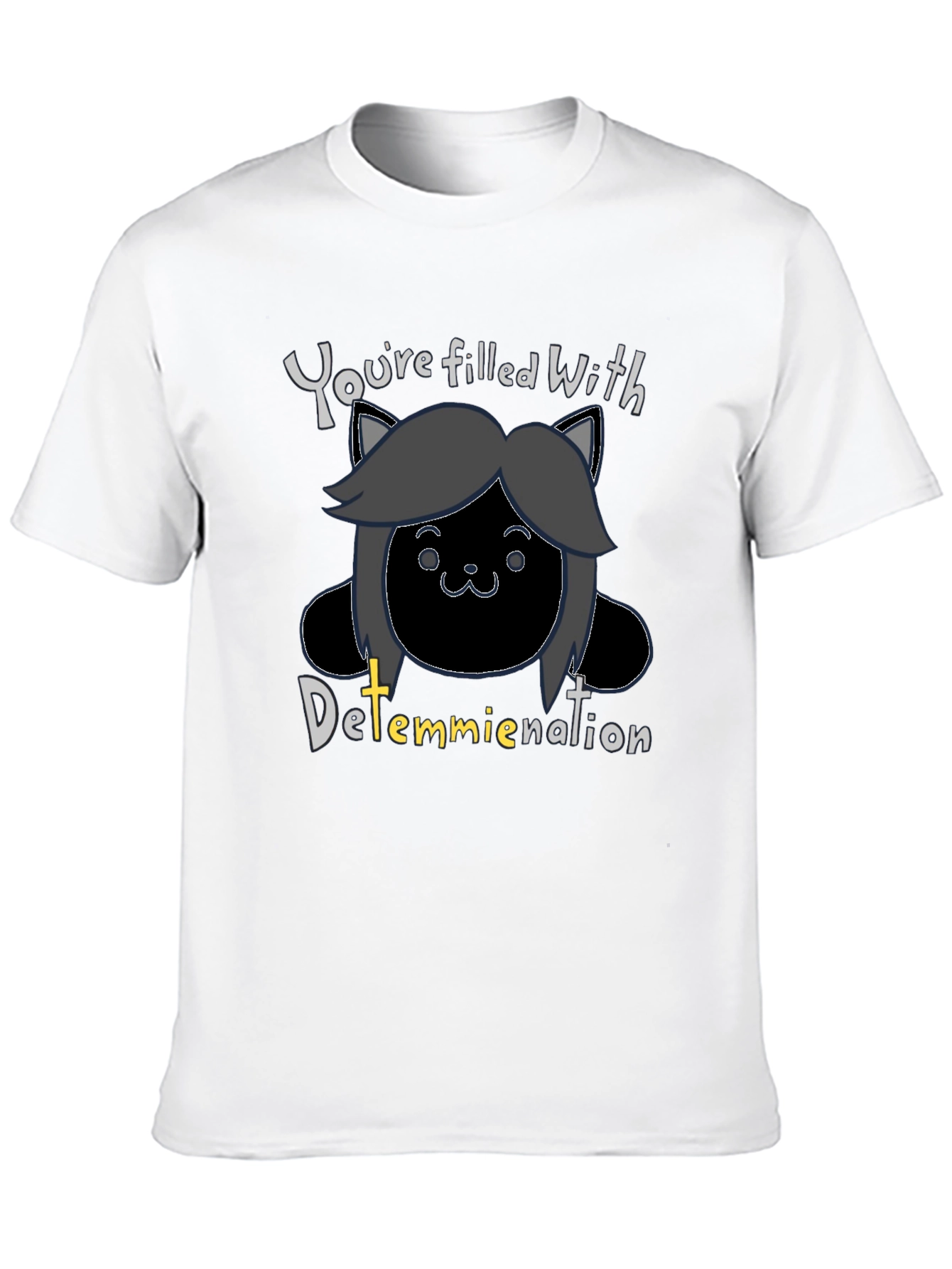 Temmie Undertale Inspired T-Shirt - Determination