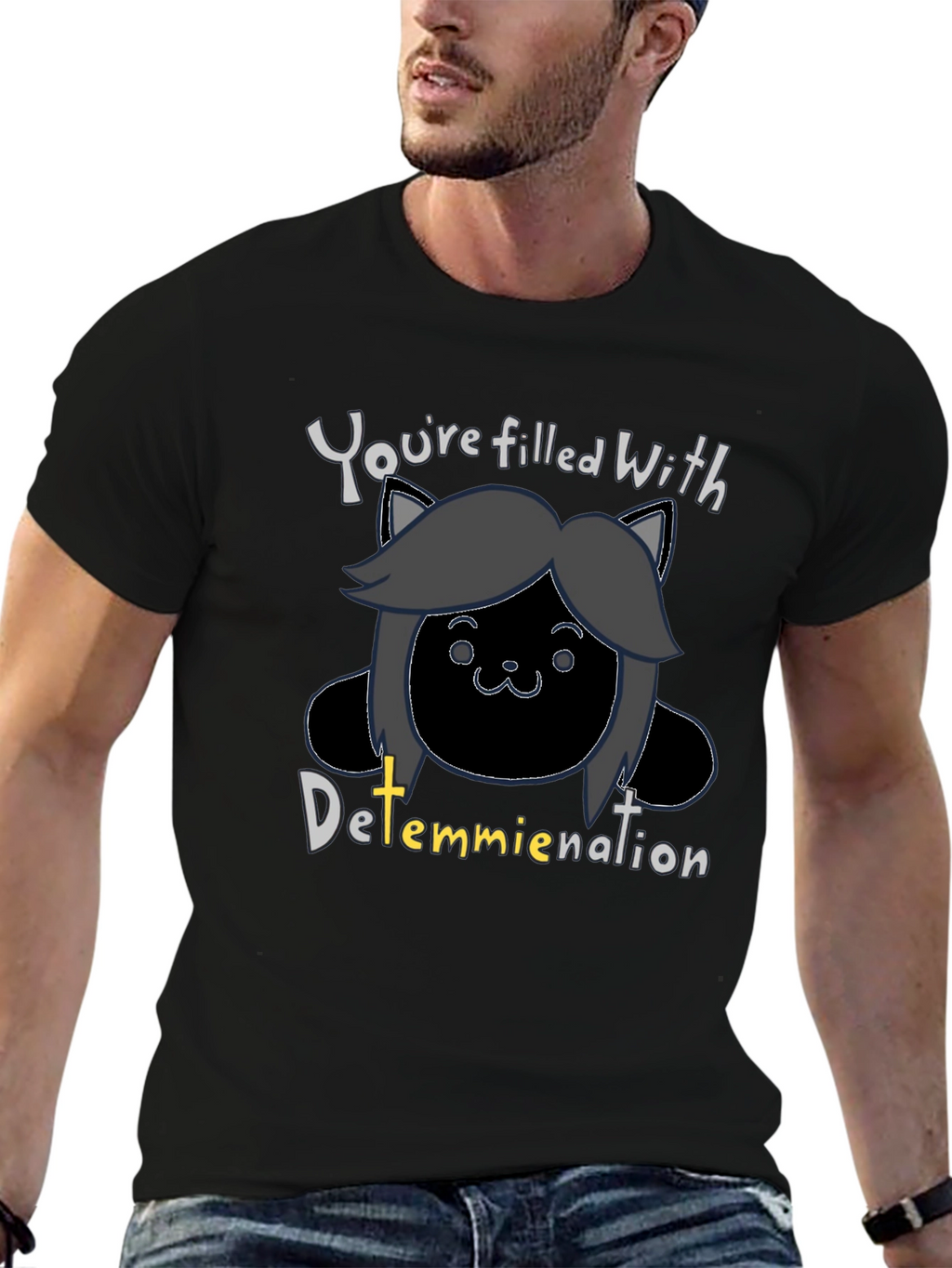 Temmie Undertale Inspired T-Shirt - Determination
