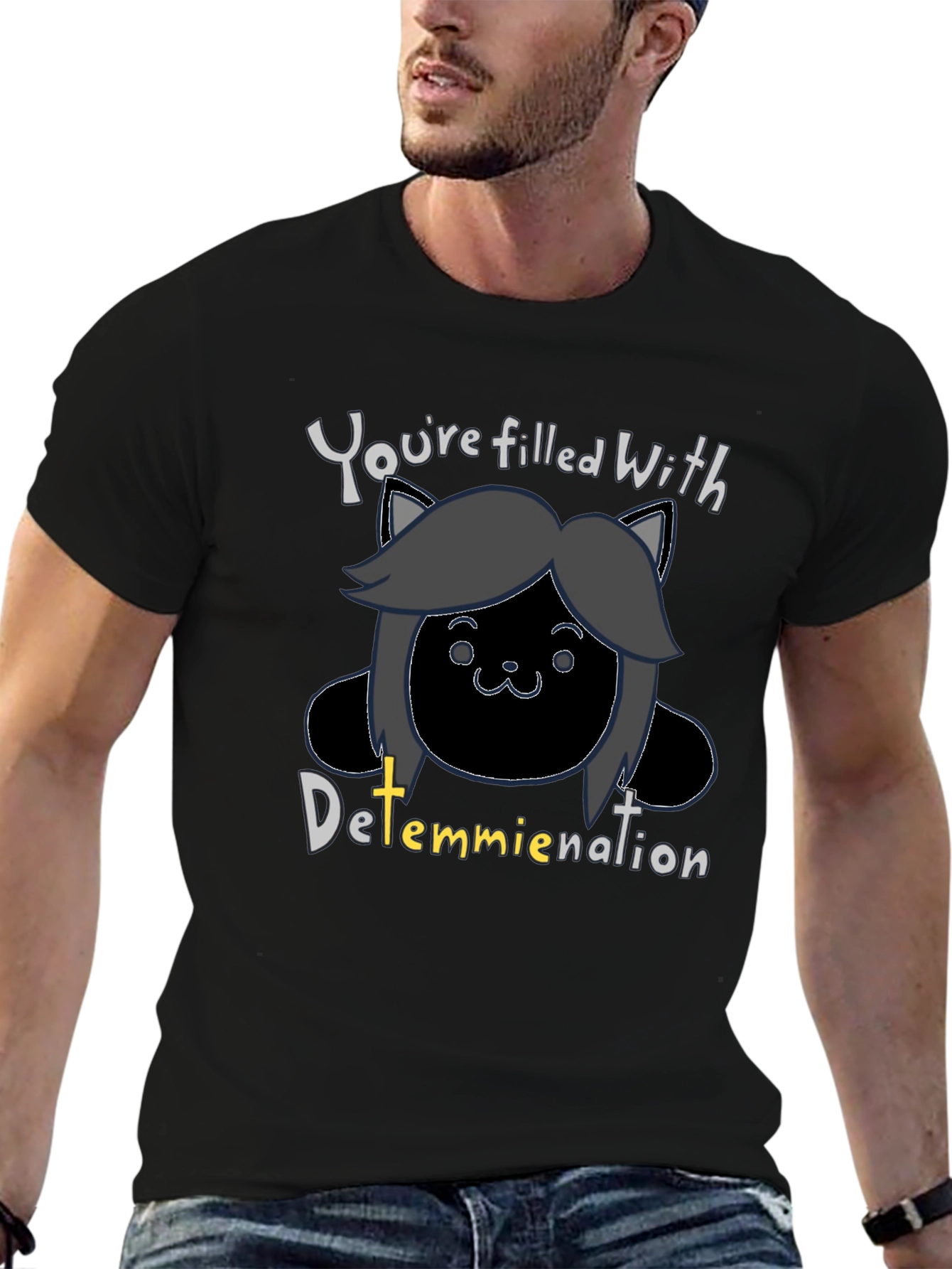 Temmie Undertale Inspired T-Shirt - Determination