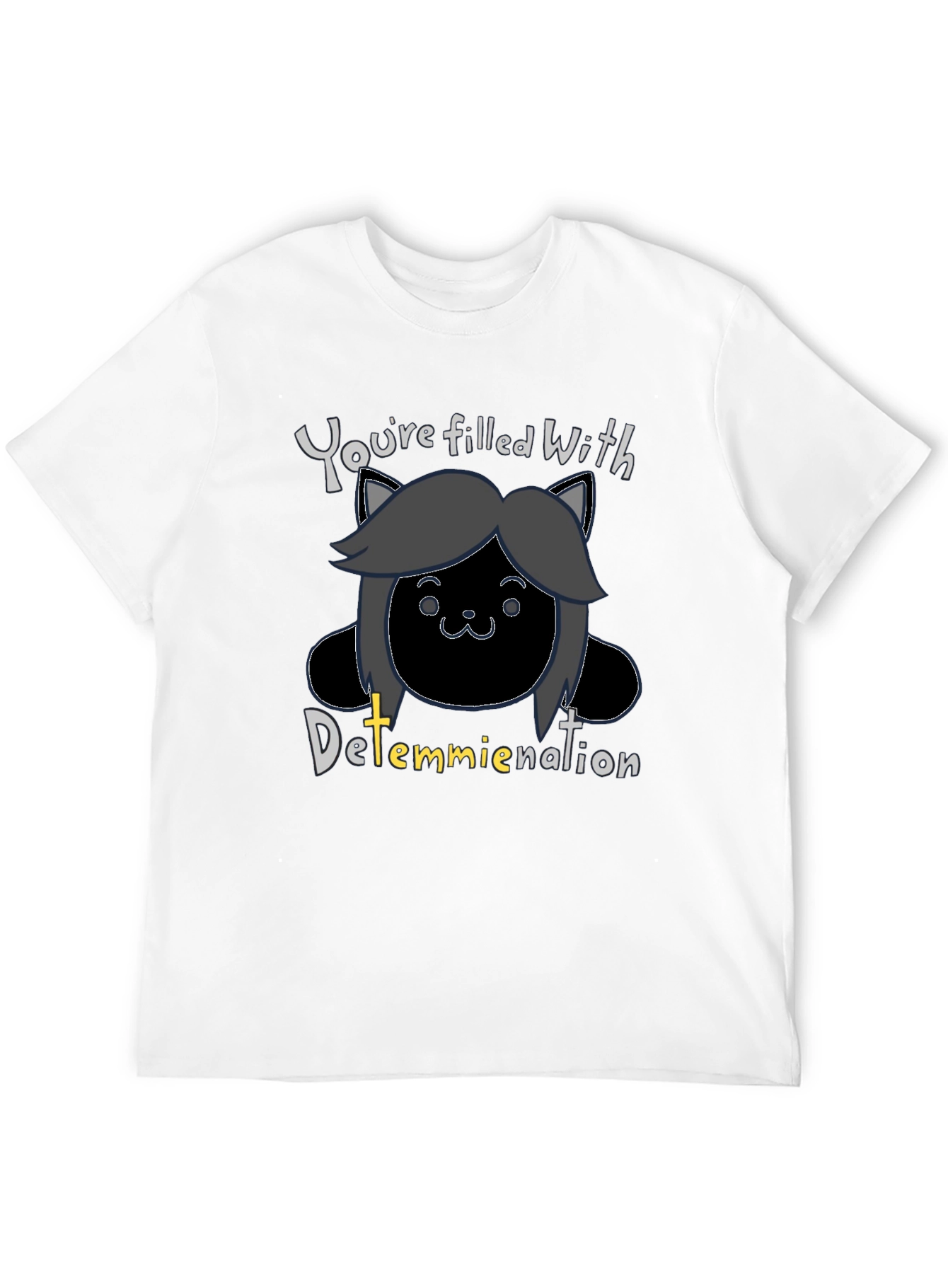 Temmie Undertale Inspired T-Shirt - Determination