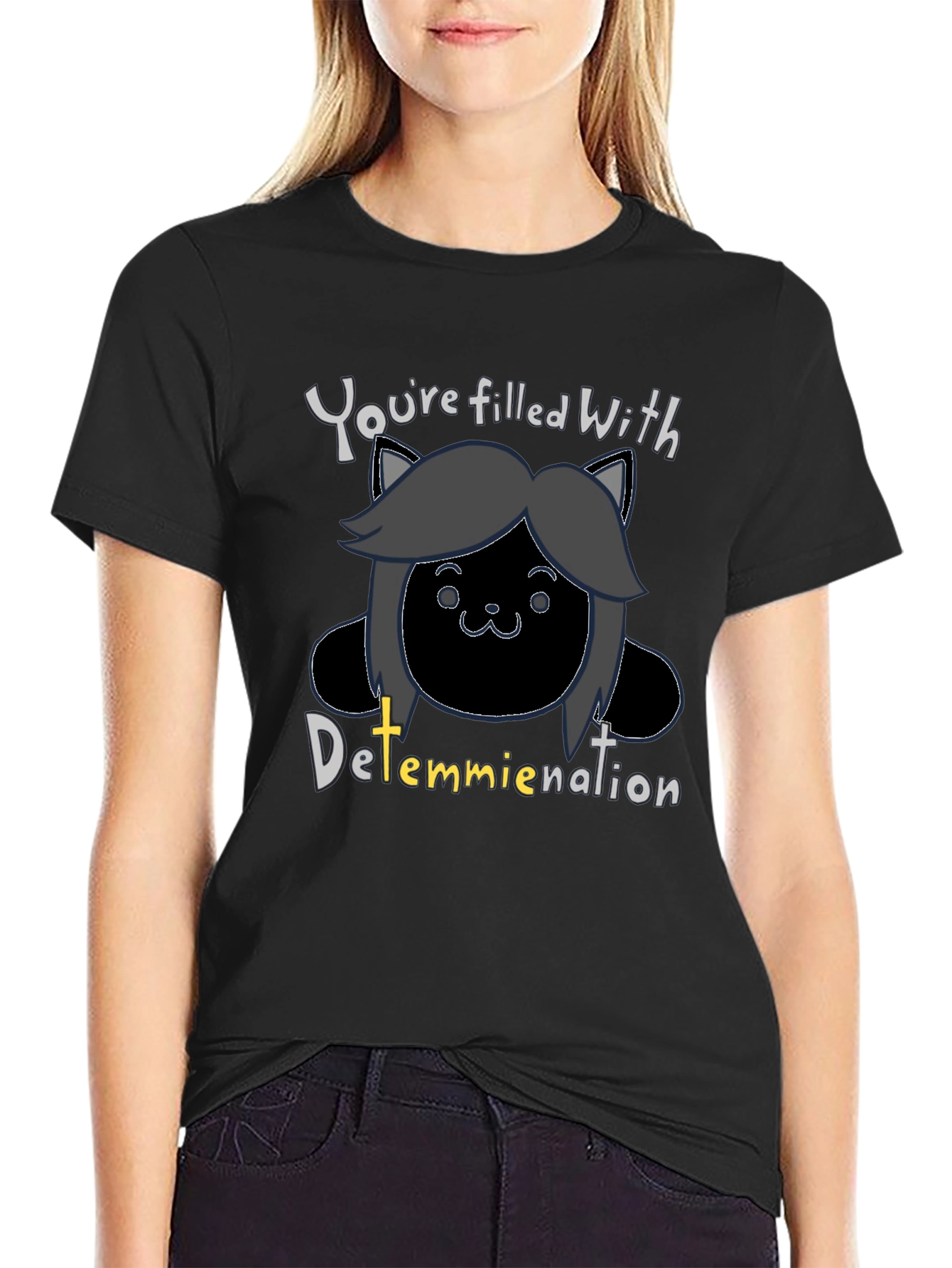 Temmie Undertale Inspired T-Shirt - Determination