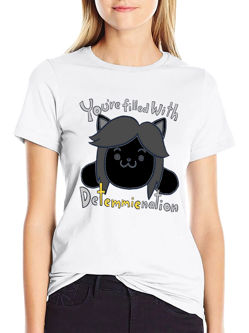 Temmie Undertale Inspired T-Shirt - Determination