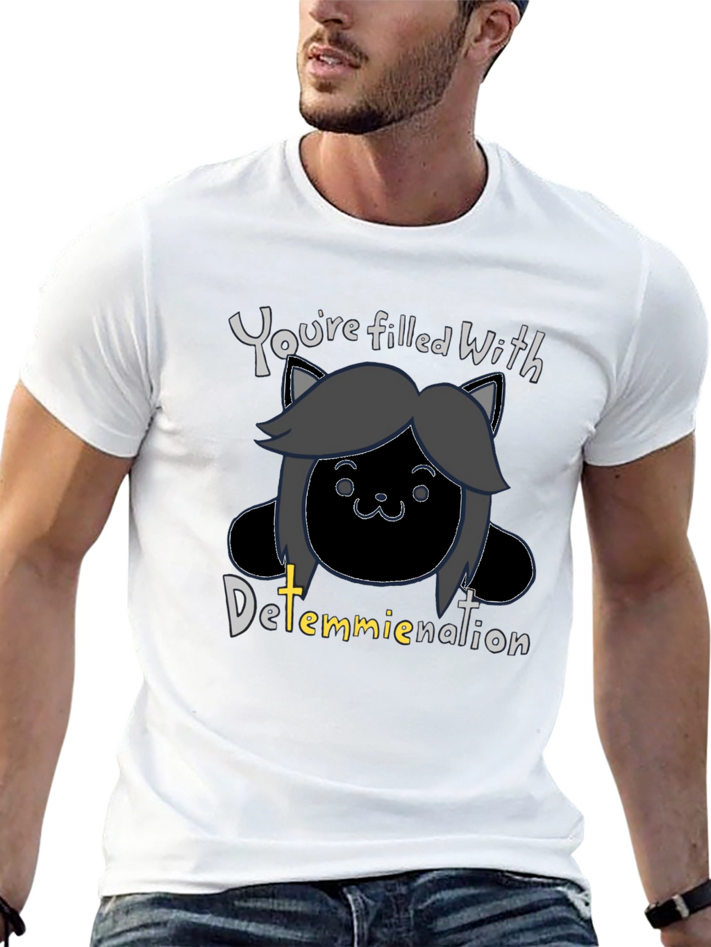 Temmie Undertale Inspired T-Shirt - Determination
