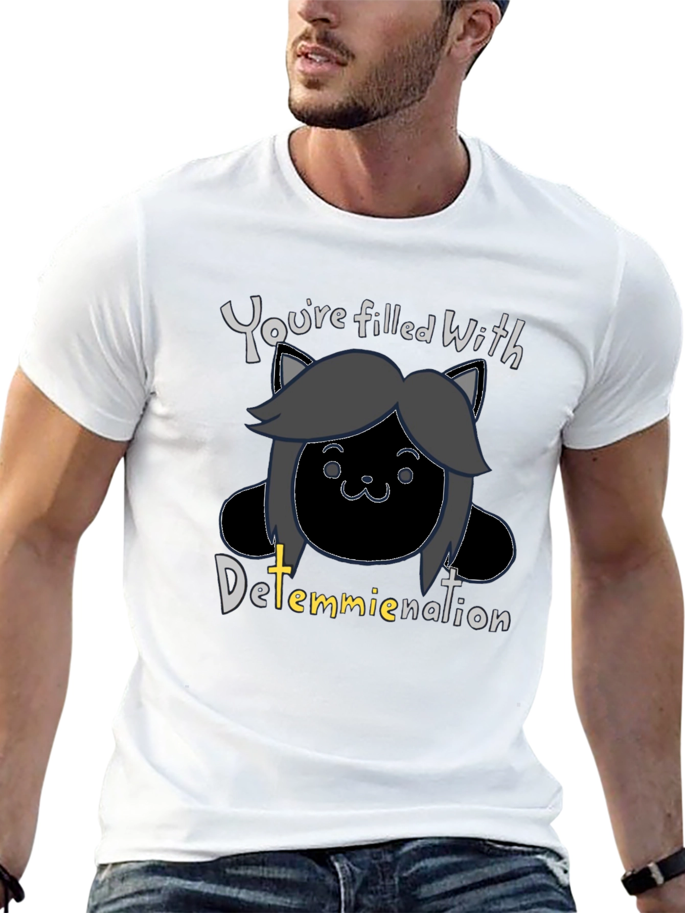 Temmie Undertale Inspired T-Shirt - Determination
