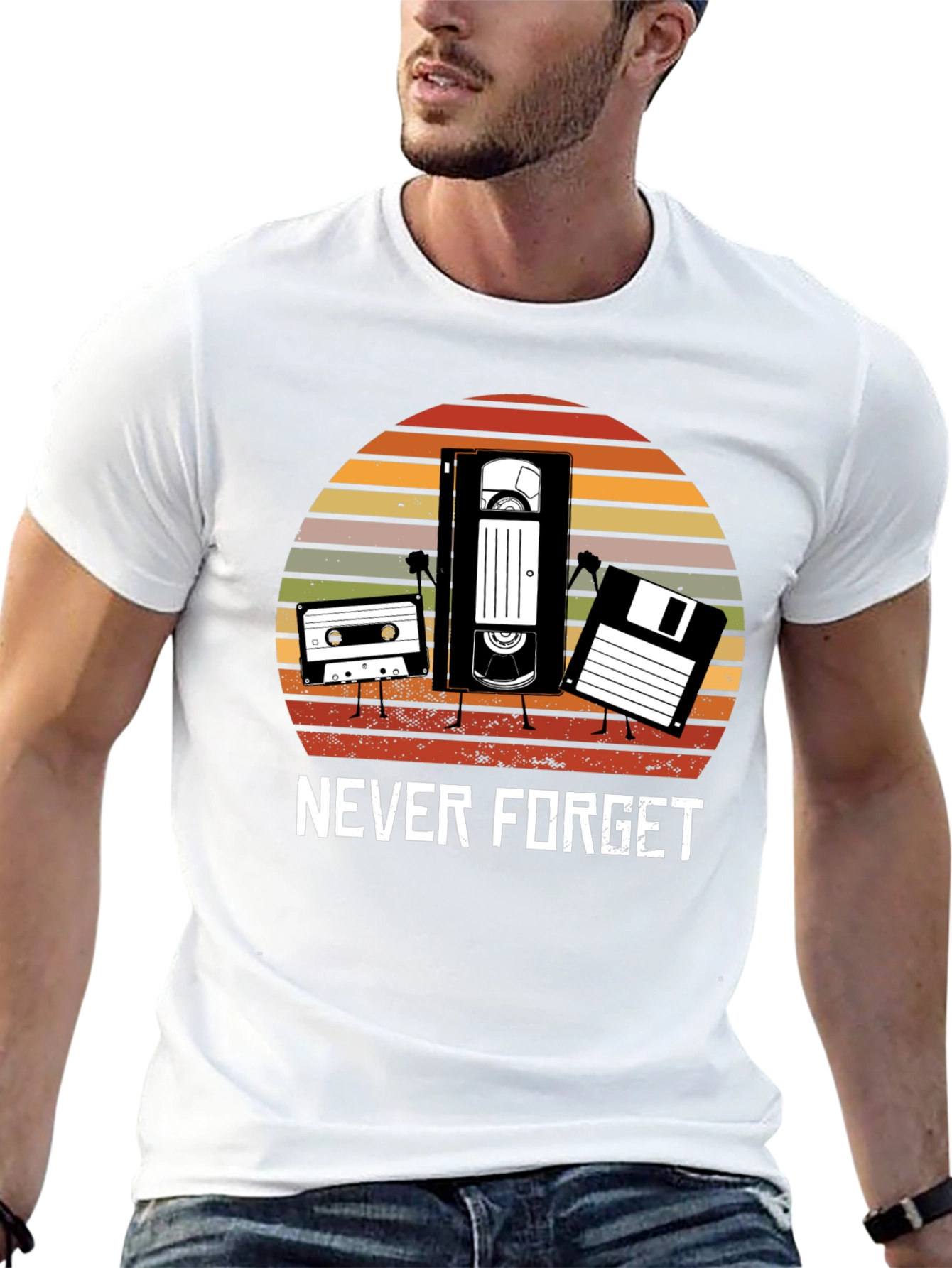 Retro Media T-Shirt - Never Forget