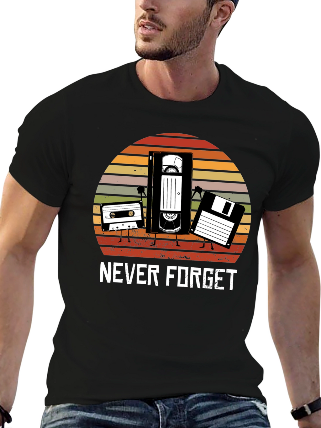 Retro Media T-Shirt - Never Forget