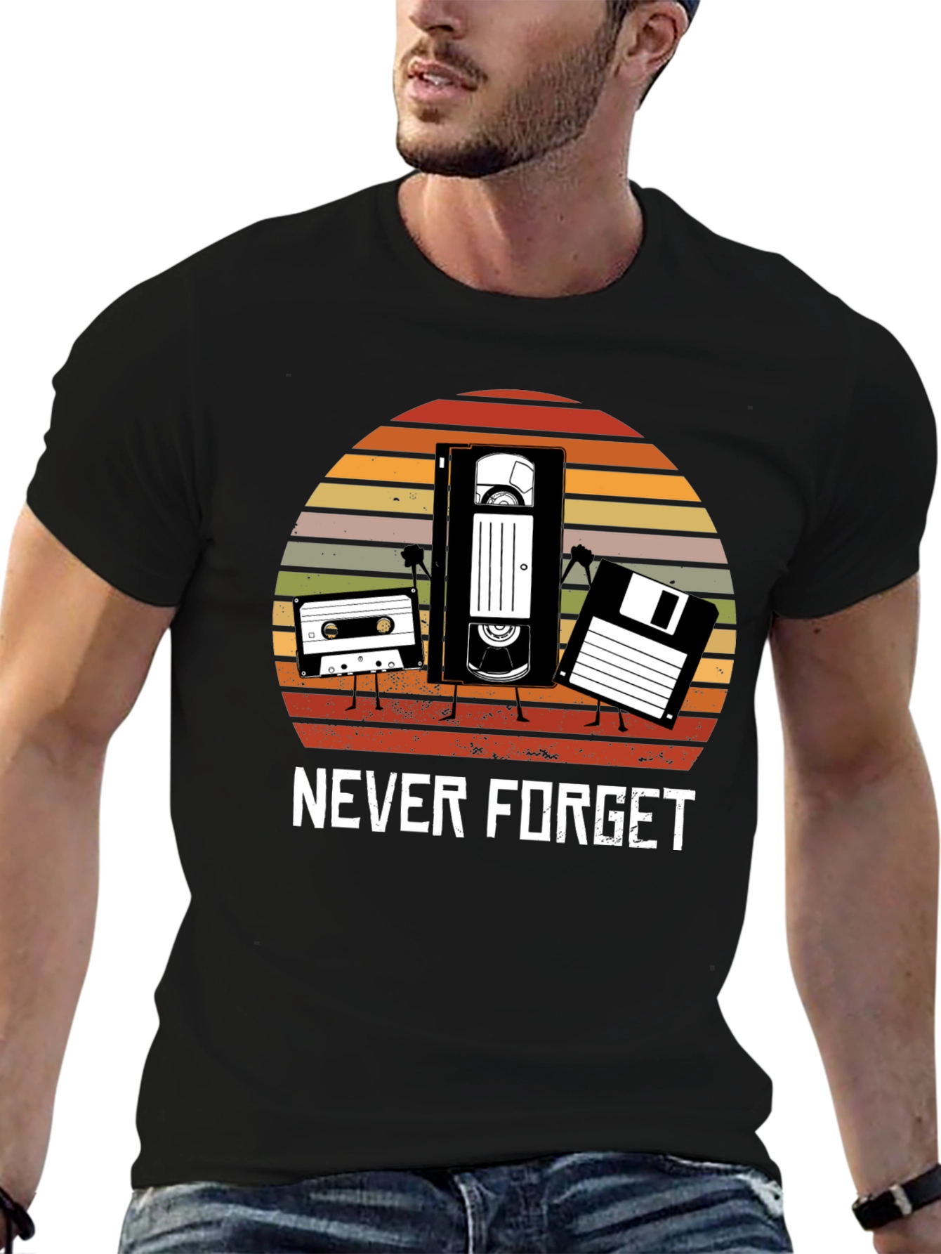 Retro Media T-Shirt - Never Forget
