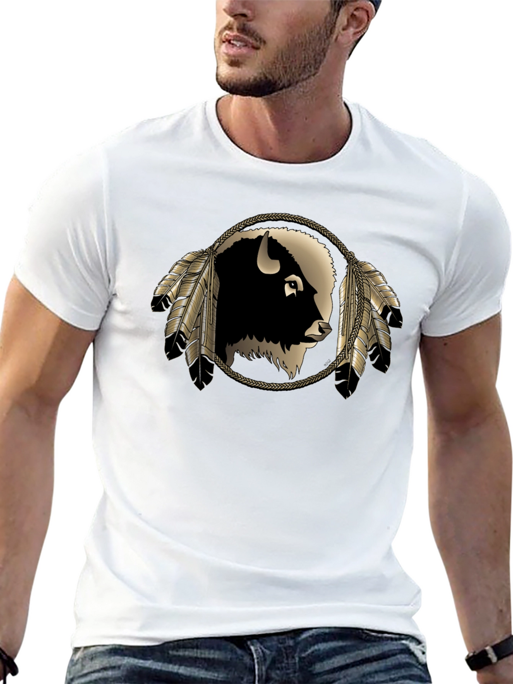 Buffalo Head Graphic Tee - Black T-Shirt