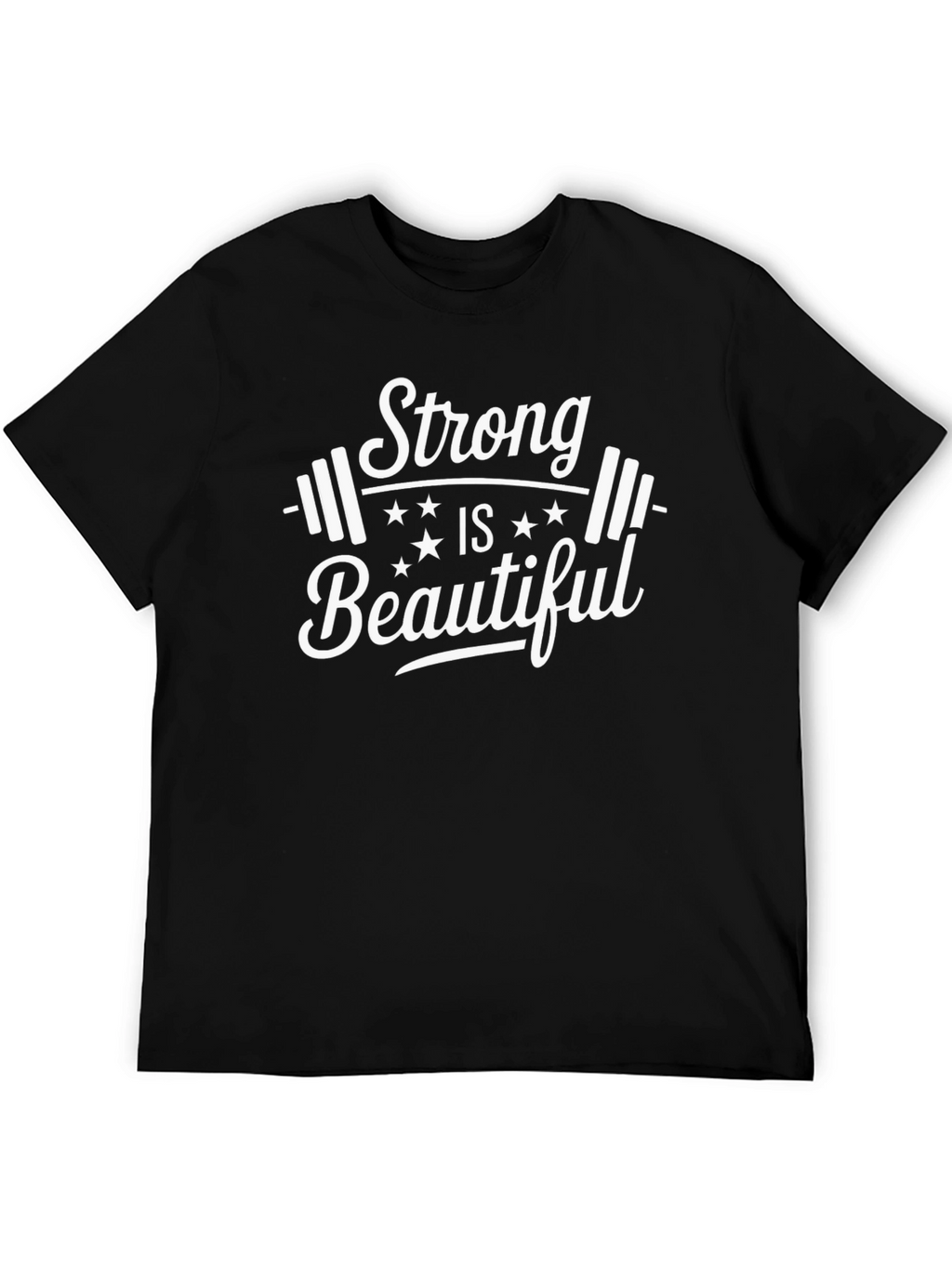 Strong Is Beautiful Graphic T-Shirt - Black