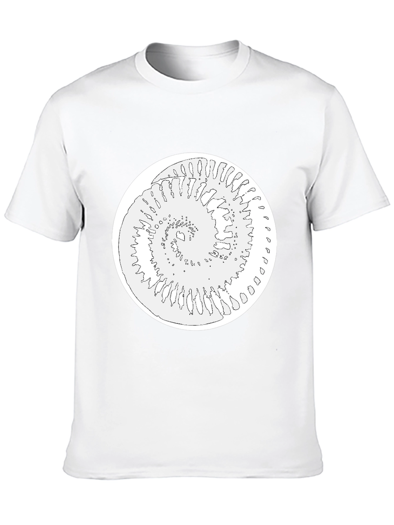 Spiral Graphic Tee - Black Cotton Blend Shirt