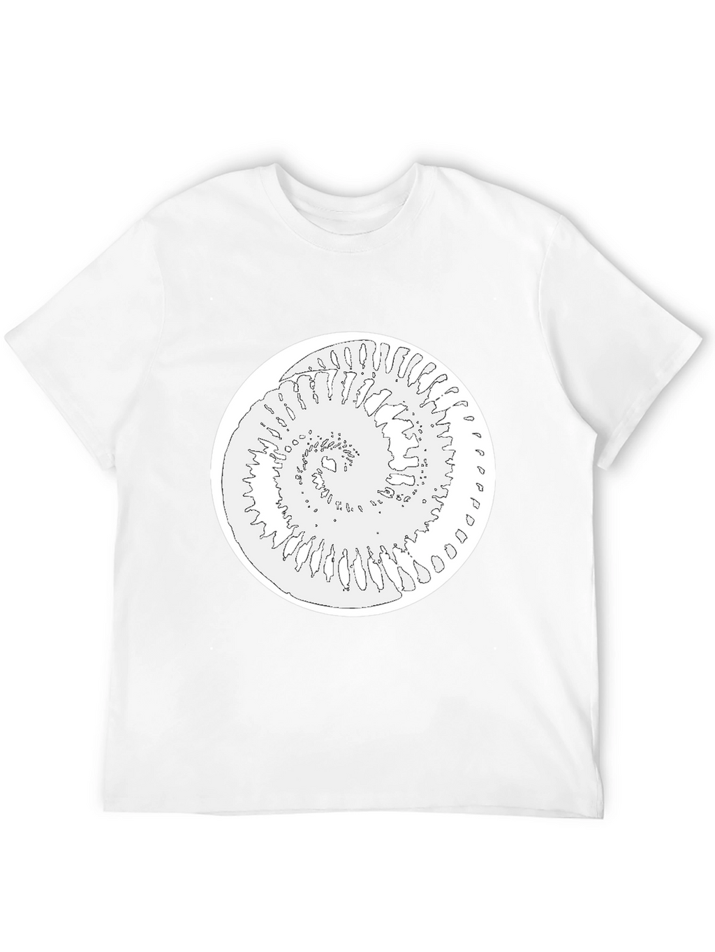 Spiral Graphic Tee - Black Cotton Blend Shirt