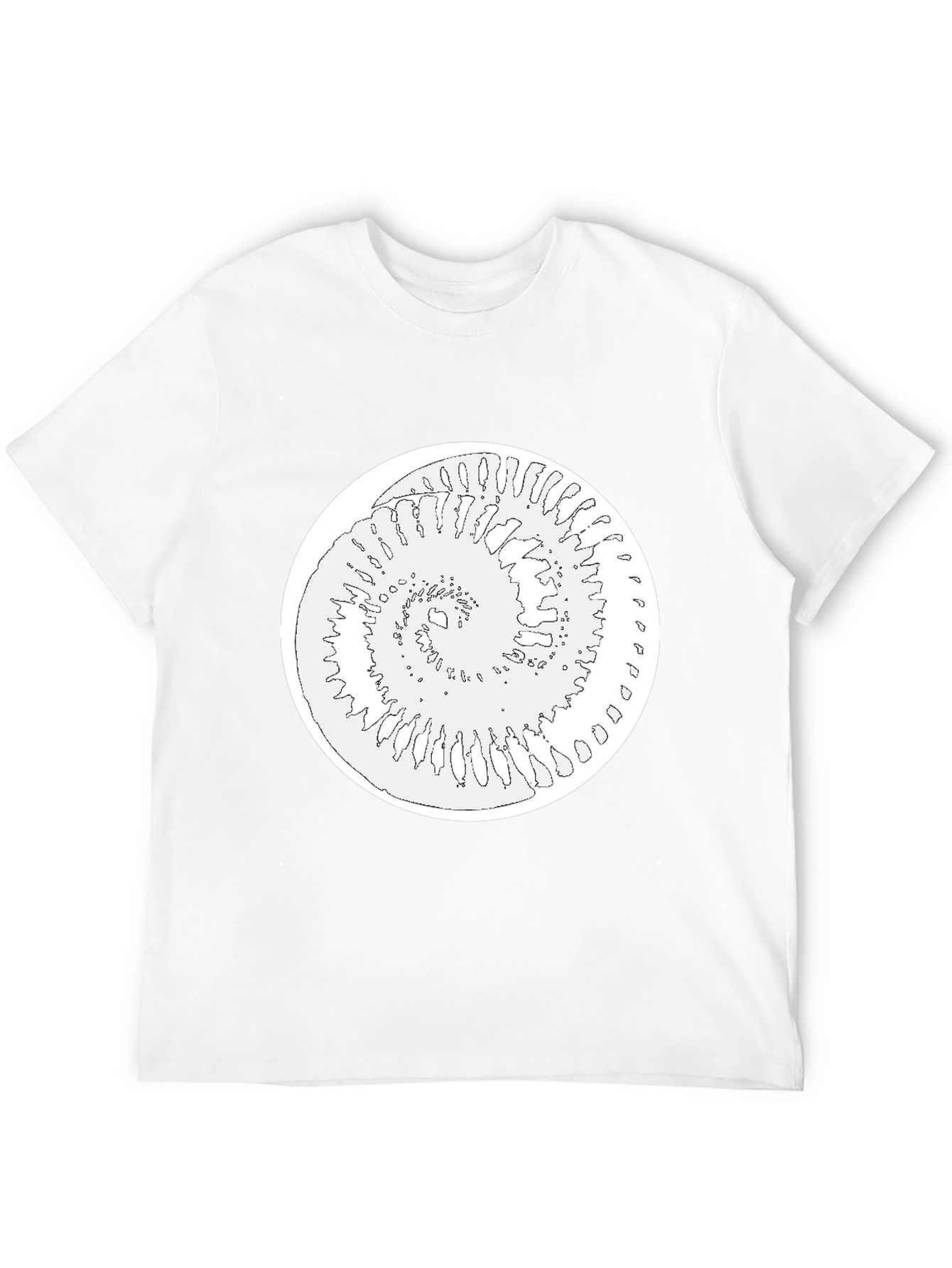 Spiral Graphic Tee - Black Cotton Blend Shirt