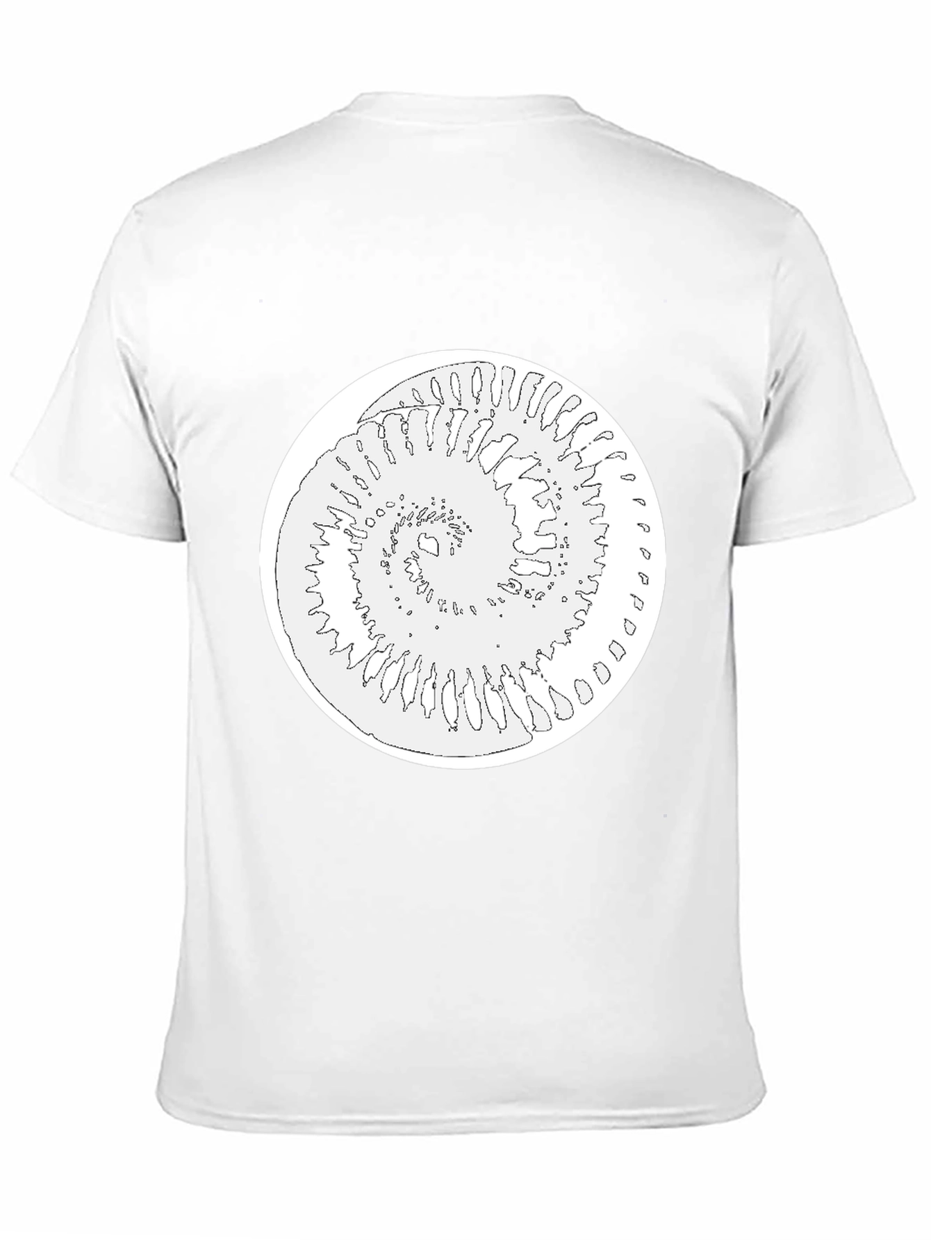Spiral Graphic Tee - Black Cotton Blend Shirt